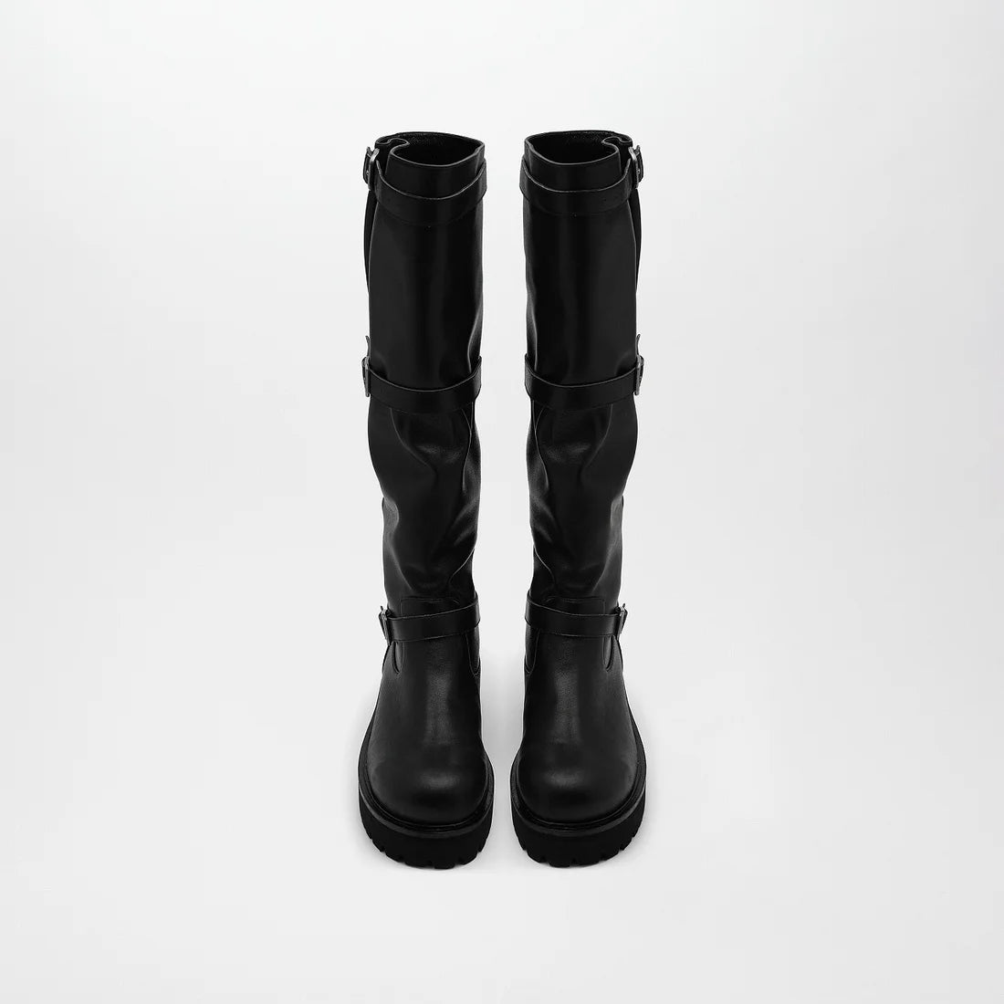GRACIEUX LETHER BOOTS【Black】