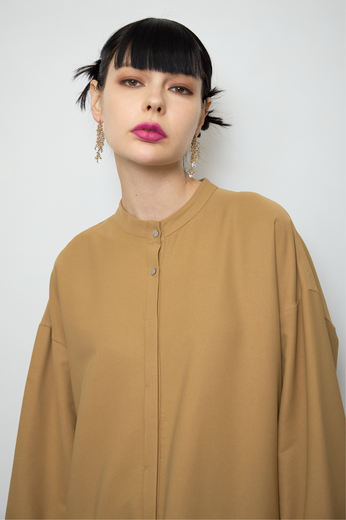 2way sleeve pleated one piece