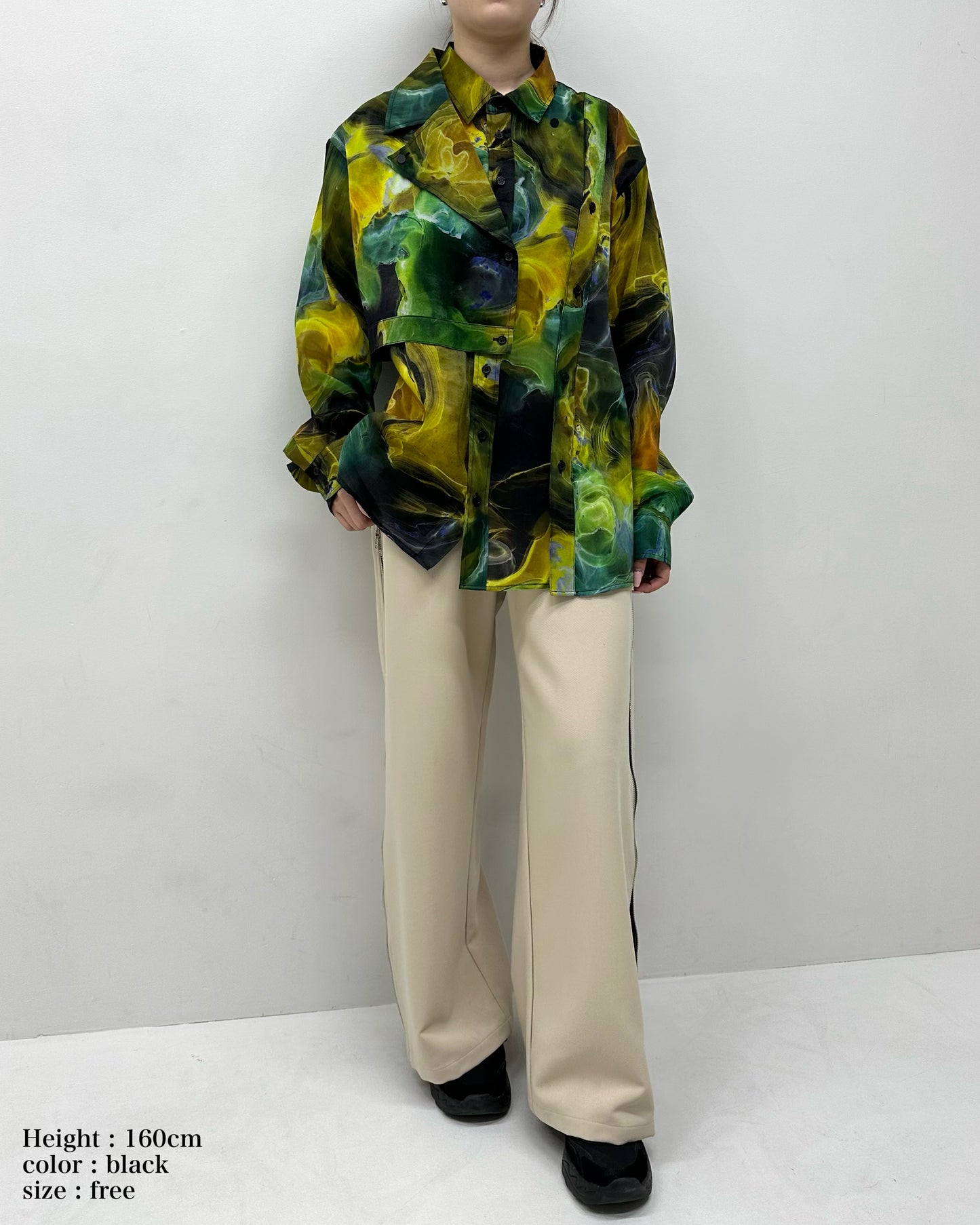 Marble paint big shirt