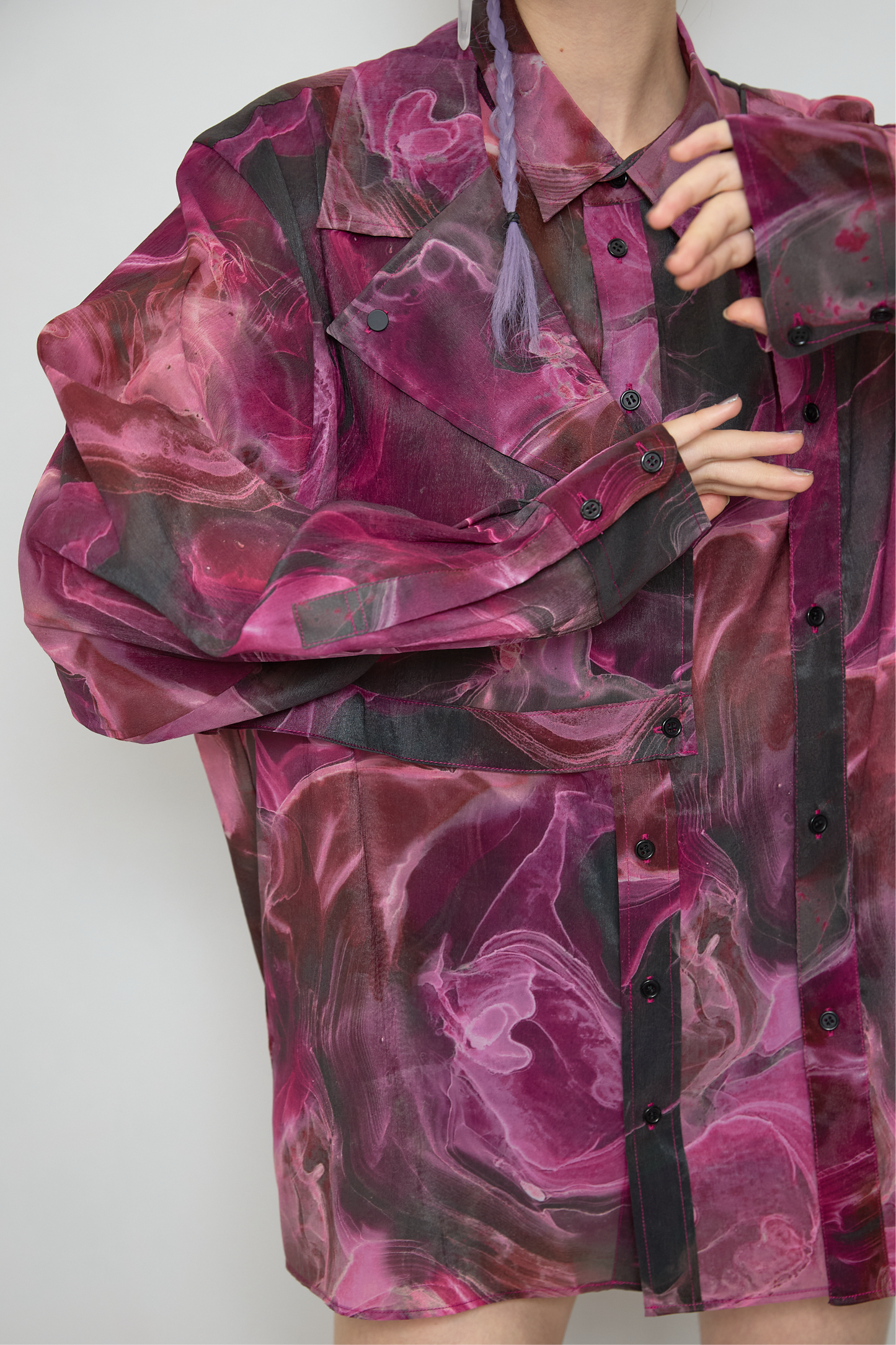 Marble paint big shirt