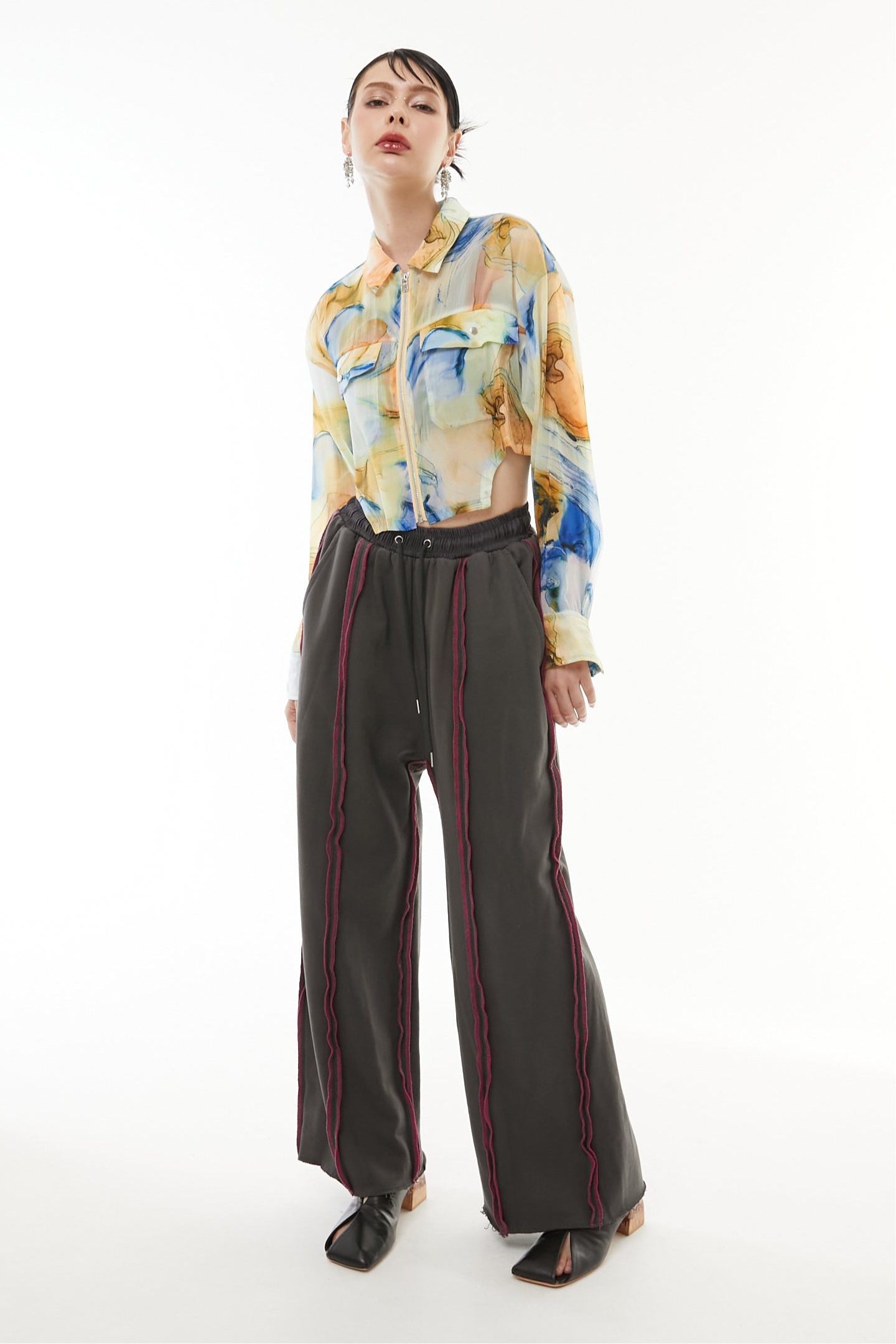 Heavyweight color stitch pants