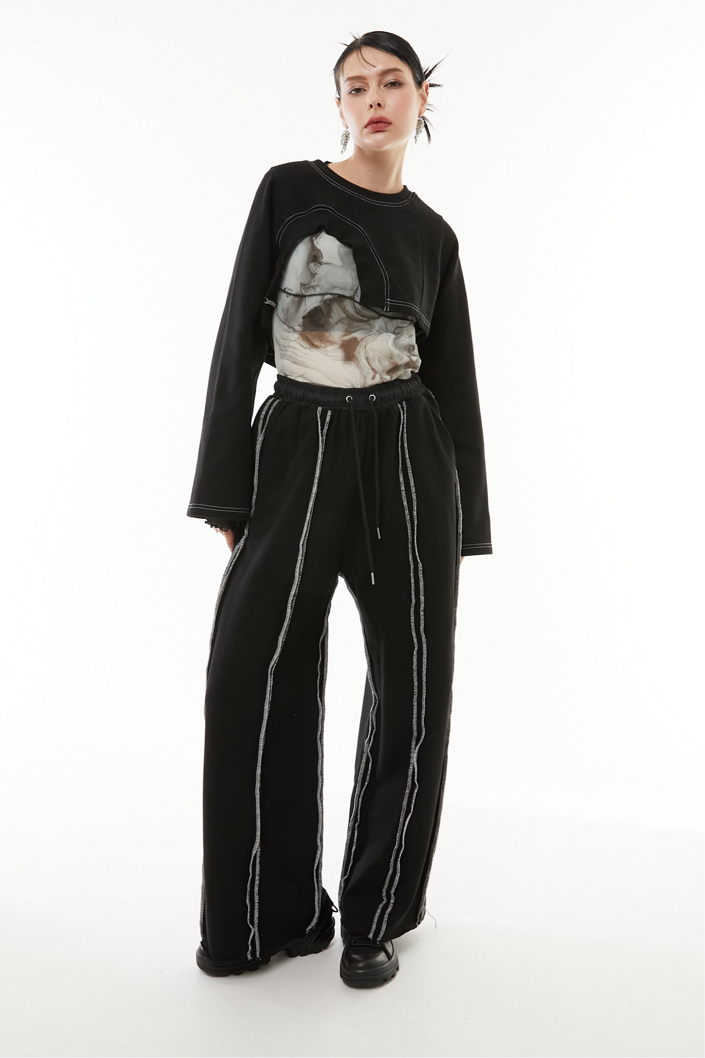 Heavyweight color stitch pants