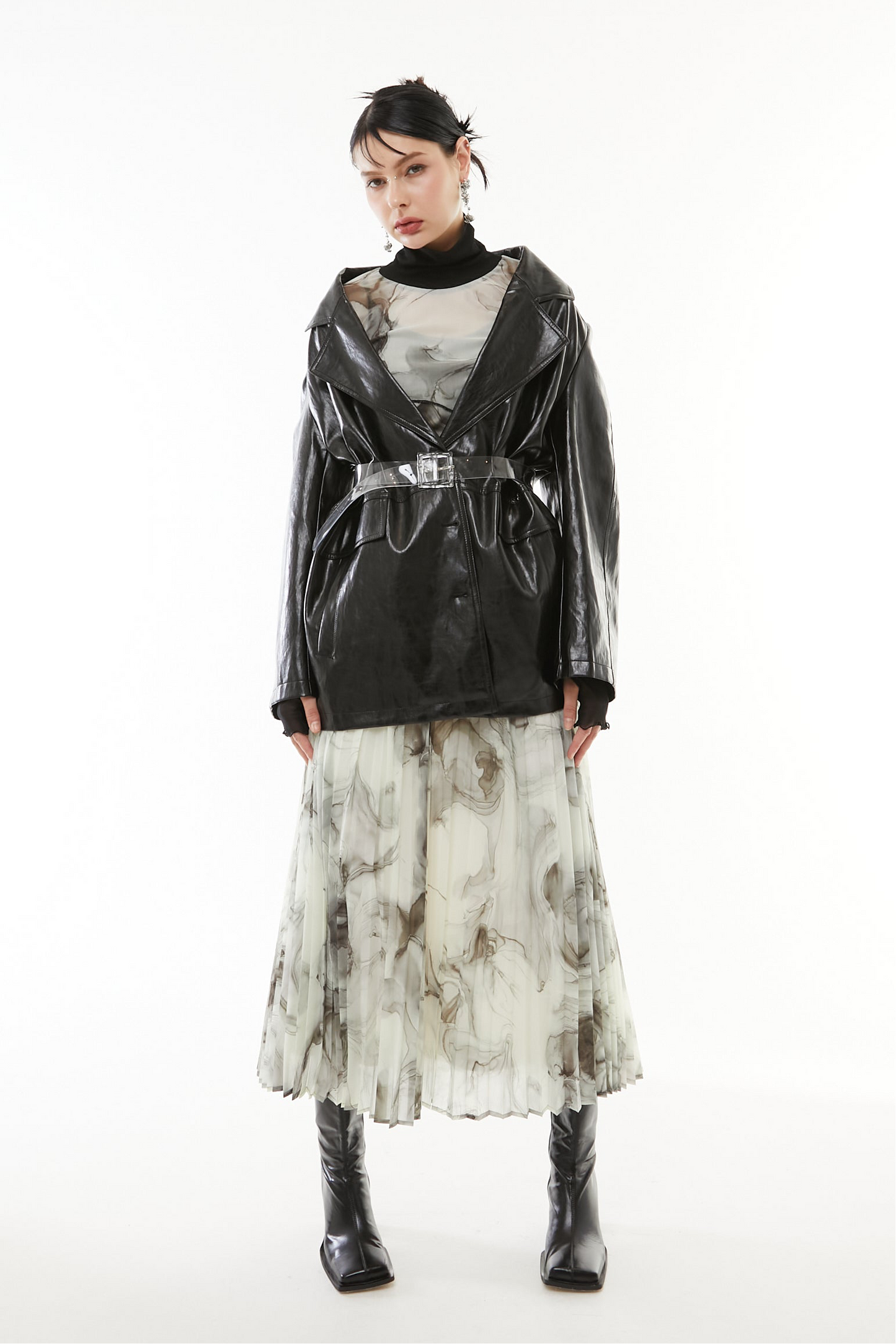 【10月】Luster Faux Leather Jacket