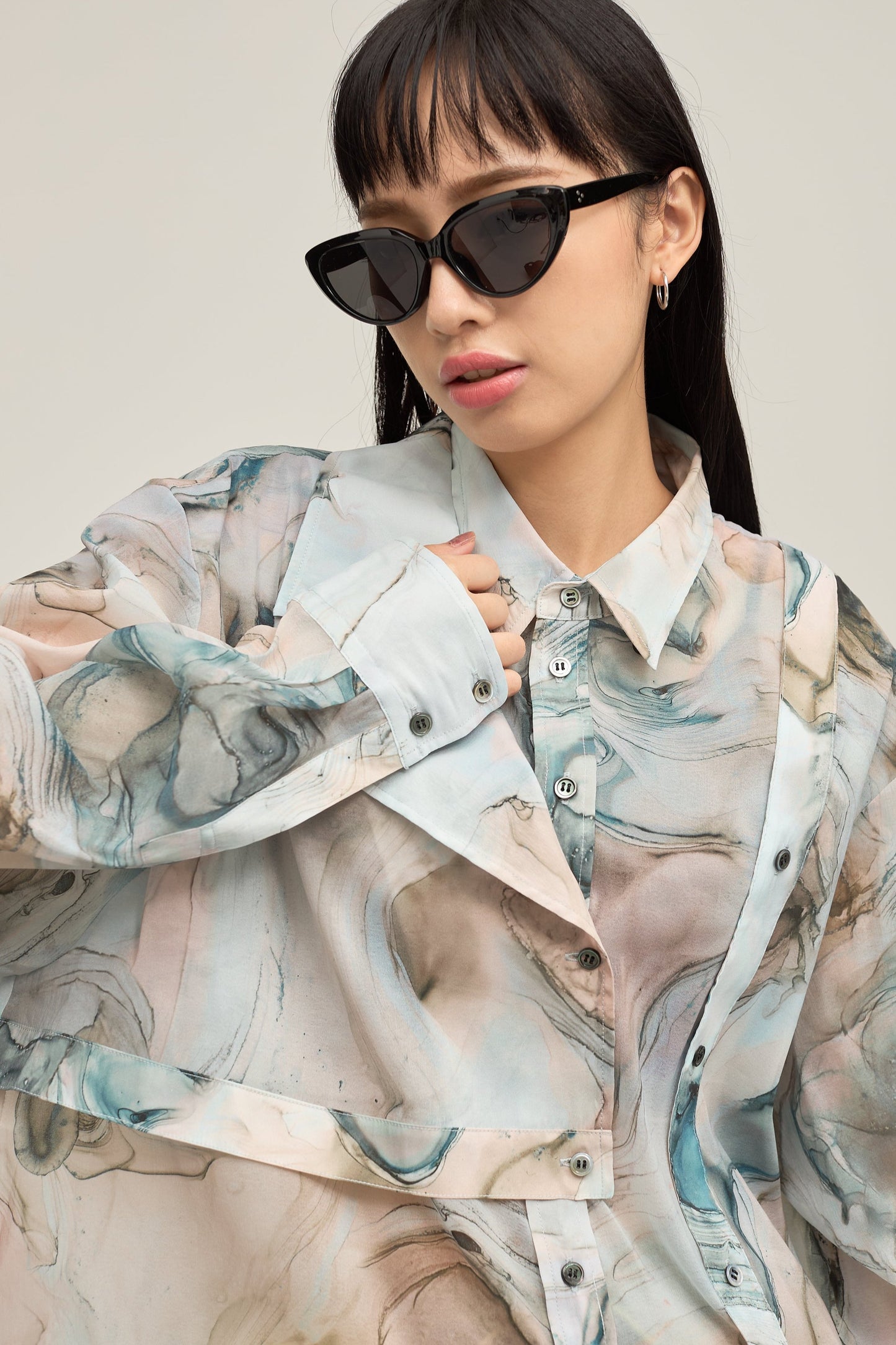 B'2nd別注Marble paint design shirt