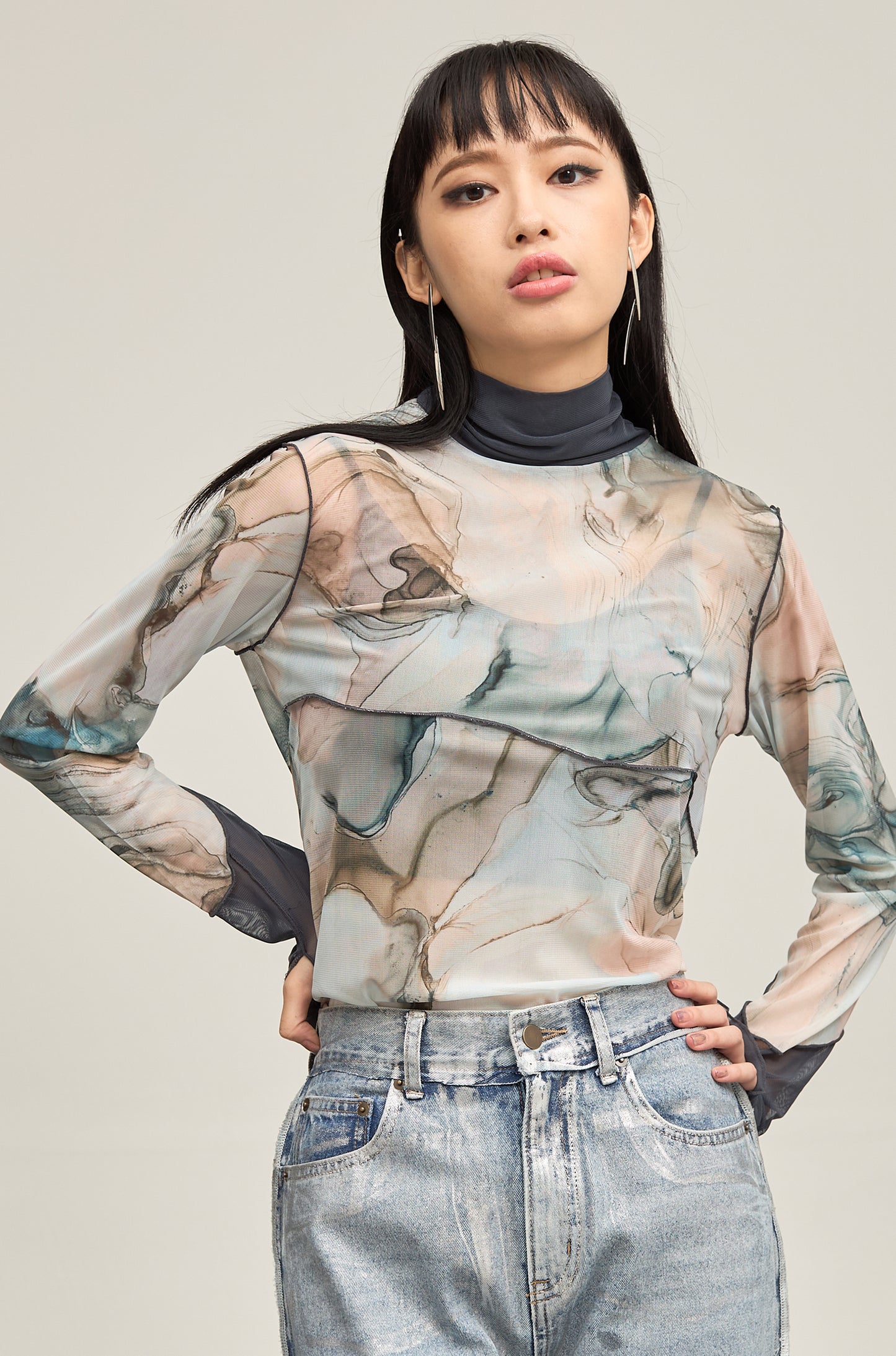 B'2nd別注 Marble paint mellow tops