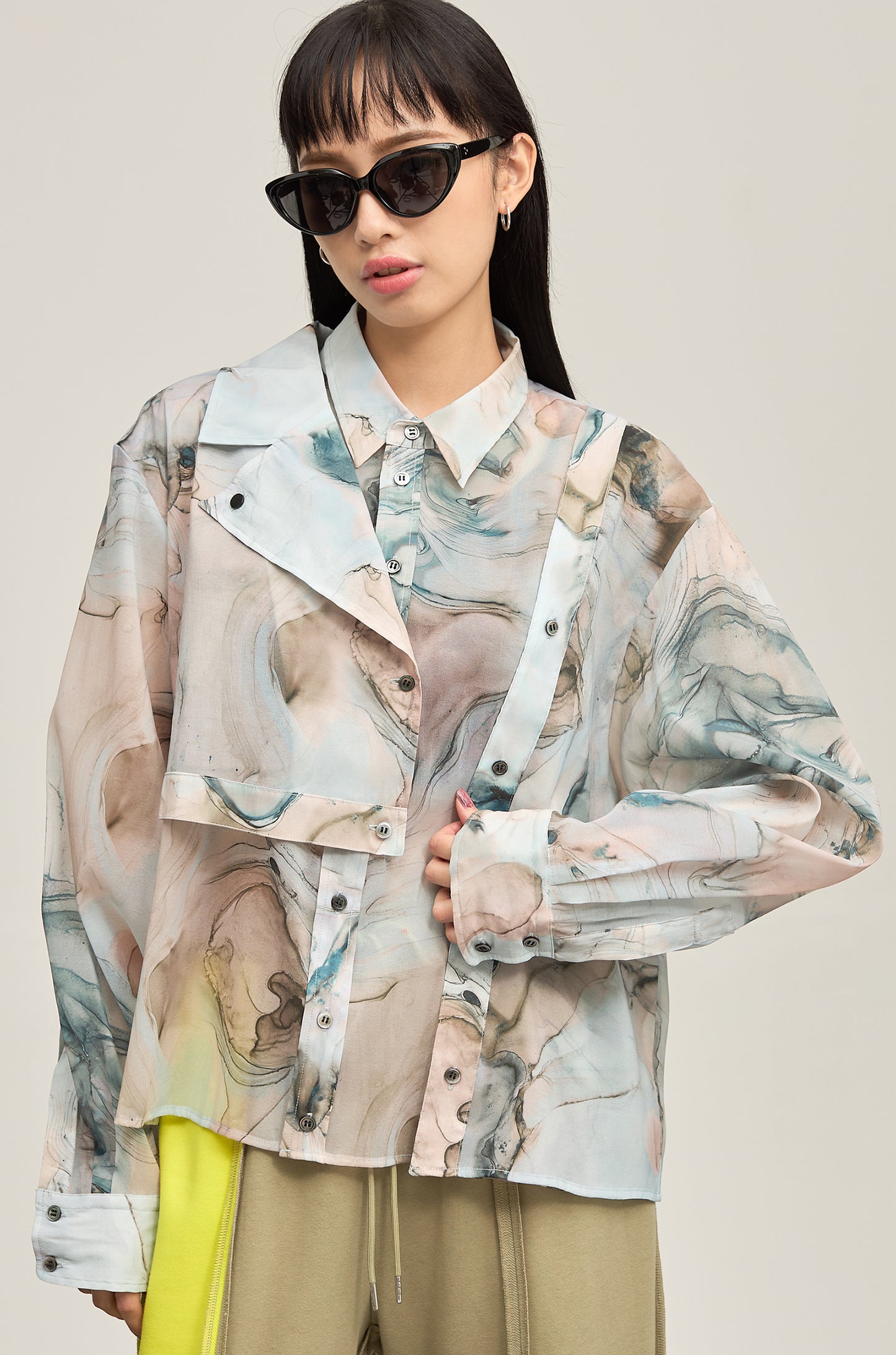 B'2nd別注Marble paint design shirt