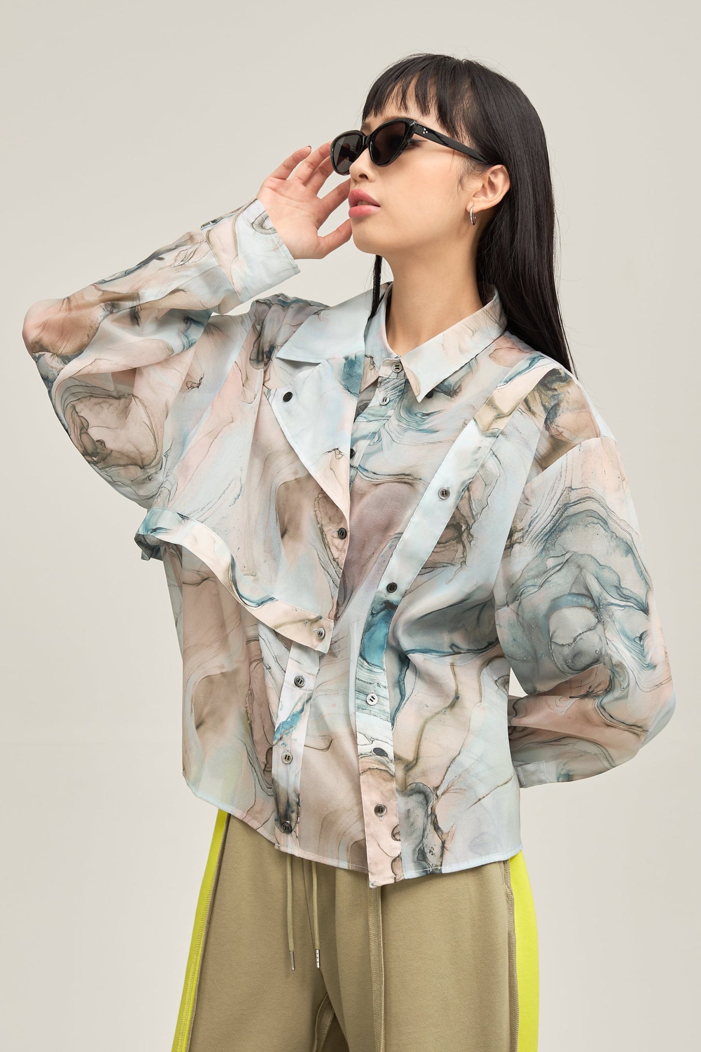 B'2nd別注Marble paint design shirt