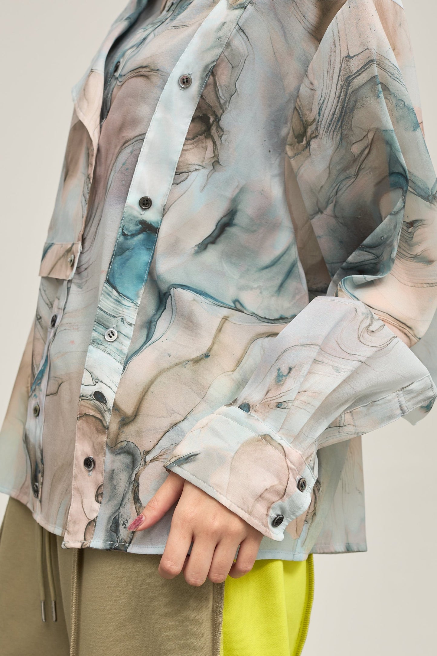 B'2nd別注Marble paint design shirt