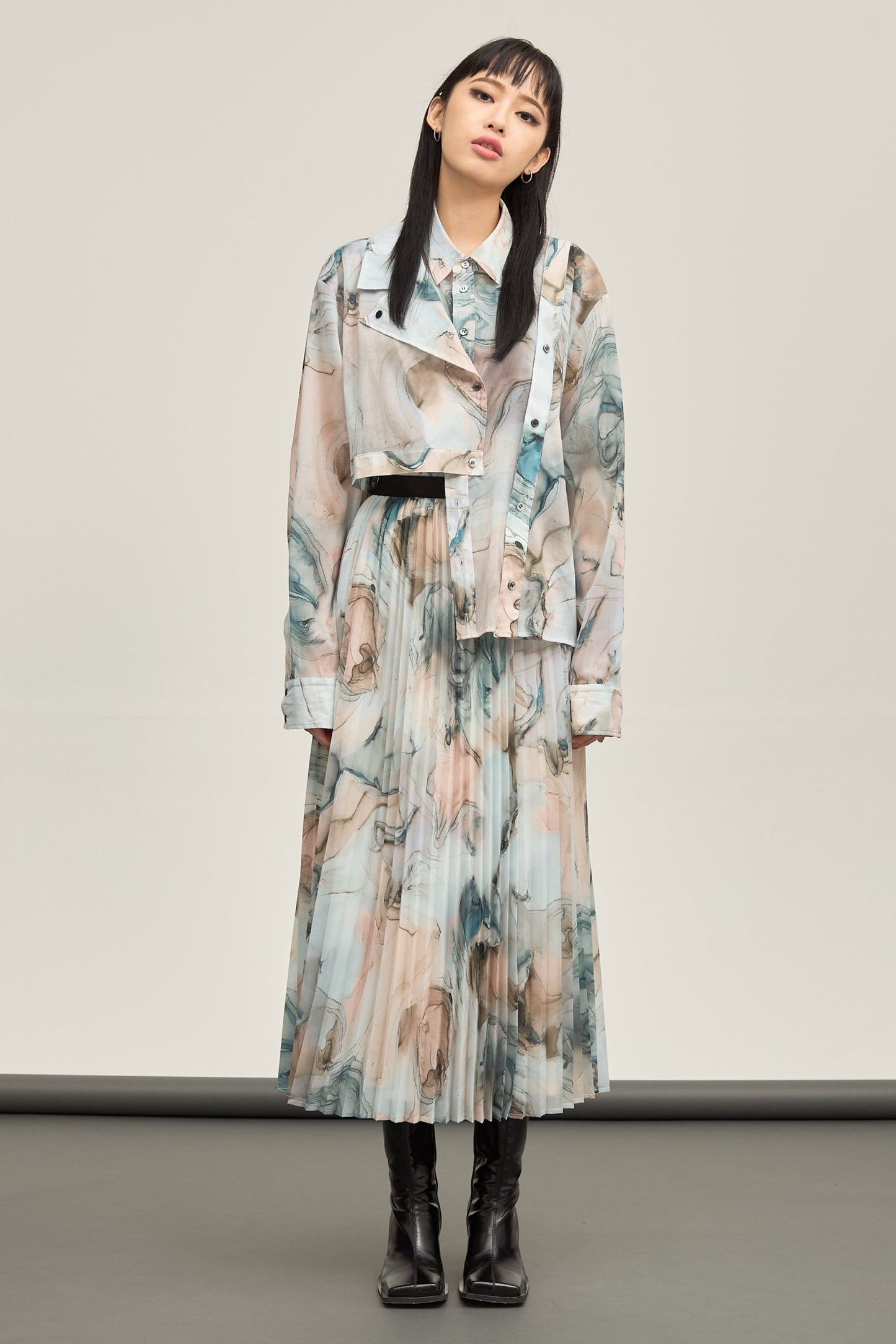 B'2nd別注Marble paint design shirt