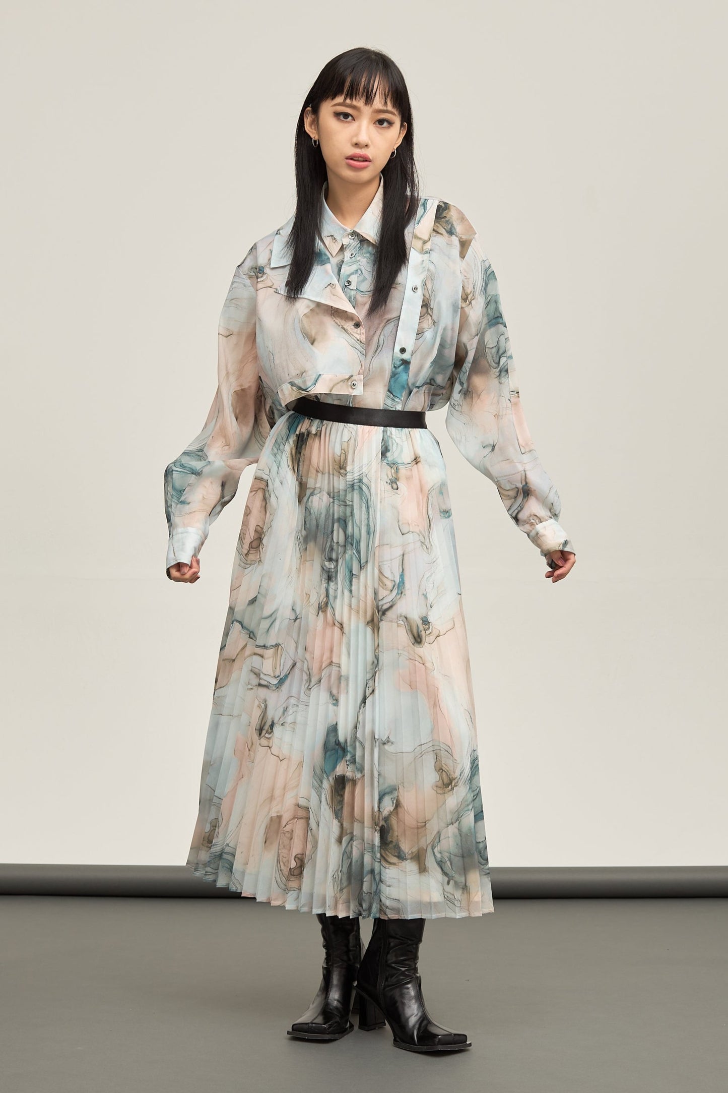 B'2nd別注Marble paint design shirt