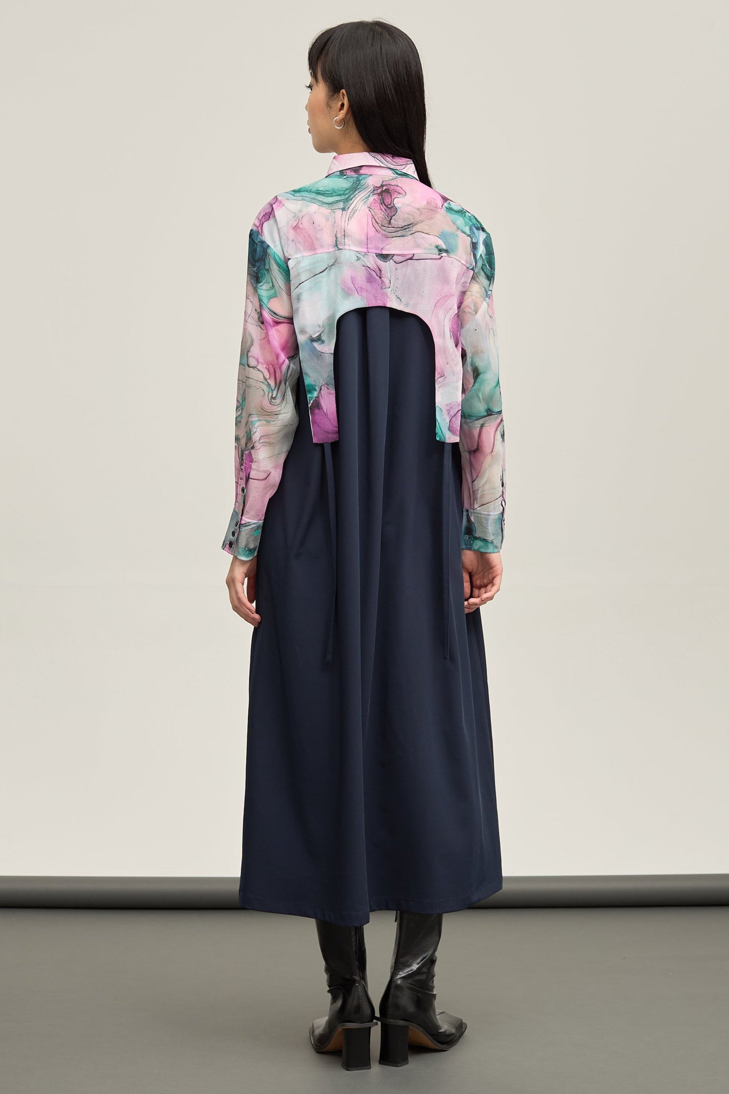 B'2nd別注 Marble paint hem one piece