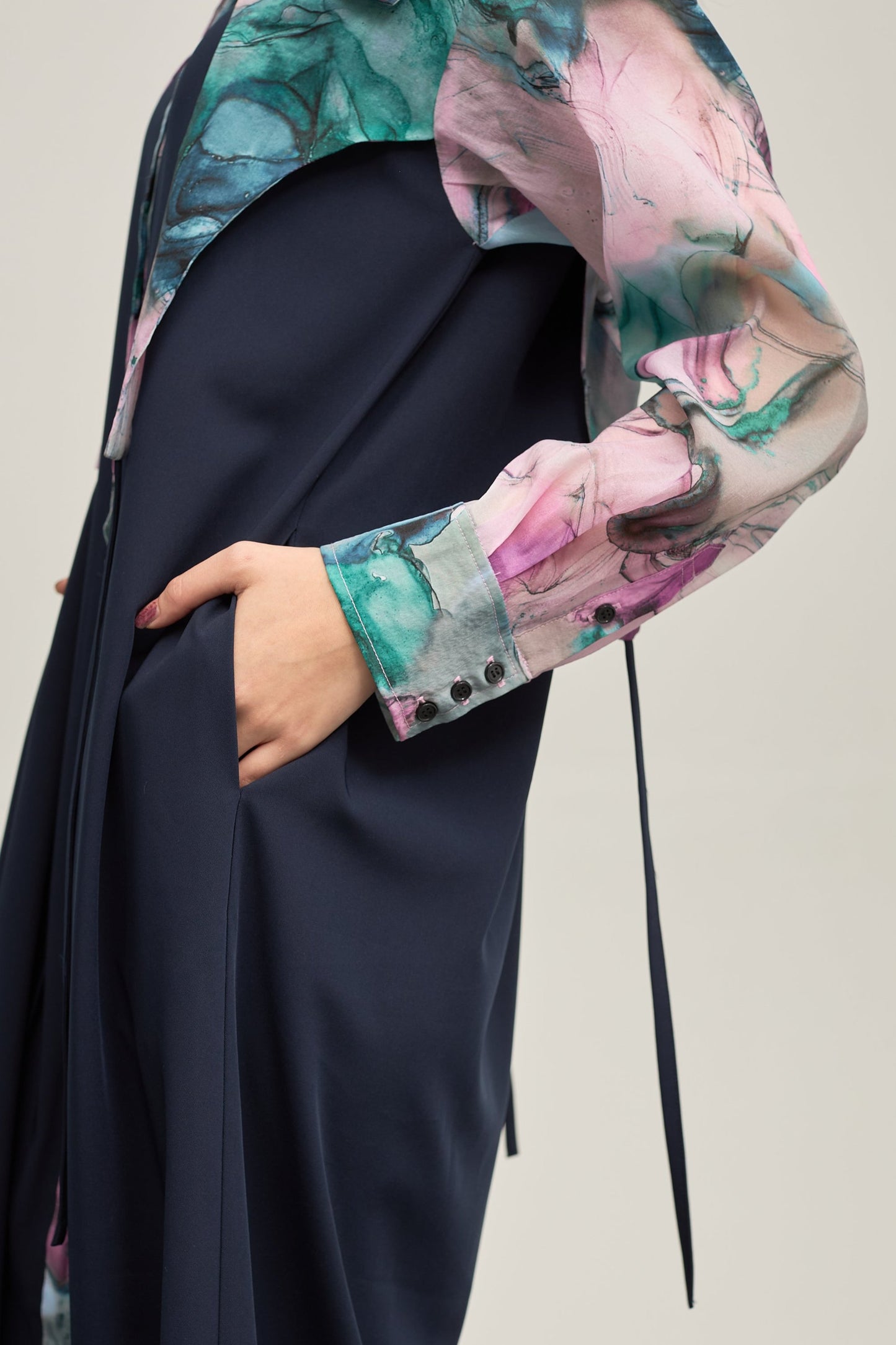 B'2nd別注 Marble paint hem one piece