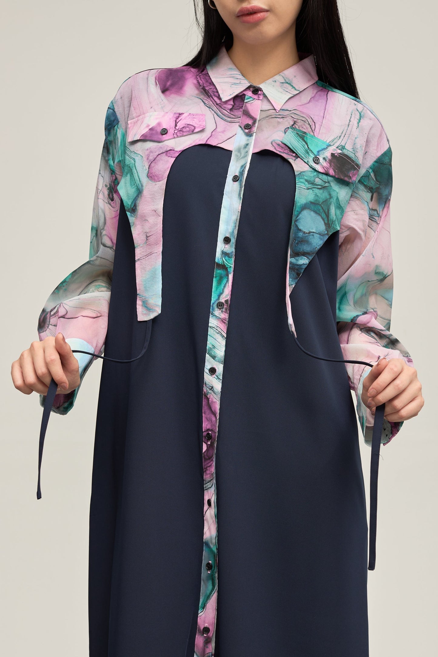 B'2nd別注 Marble paint hem one piece