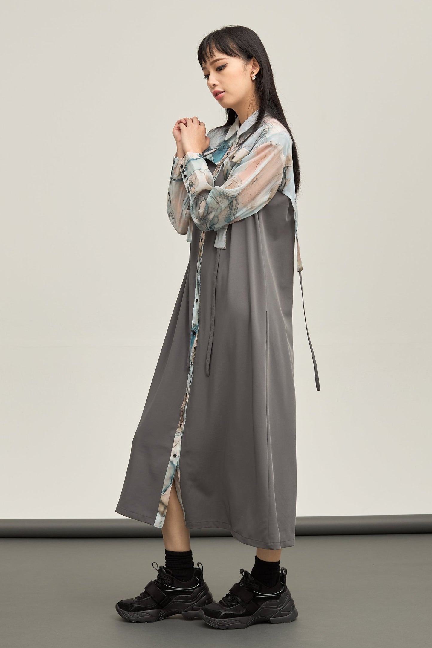 B'2nd別注 Marble paint hem one piece