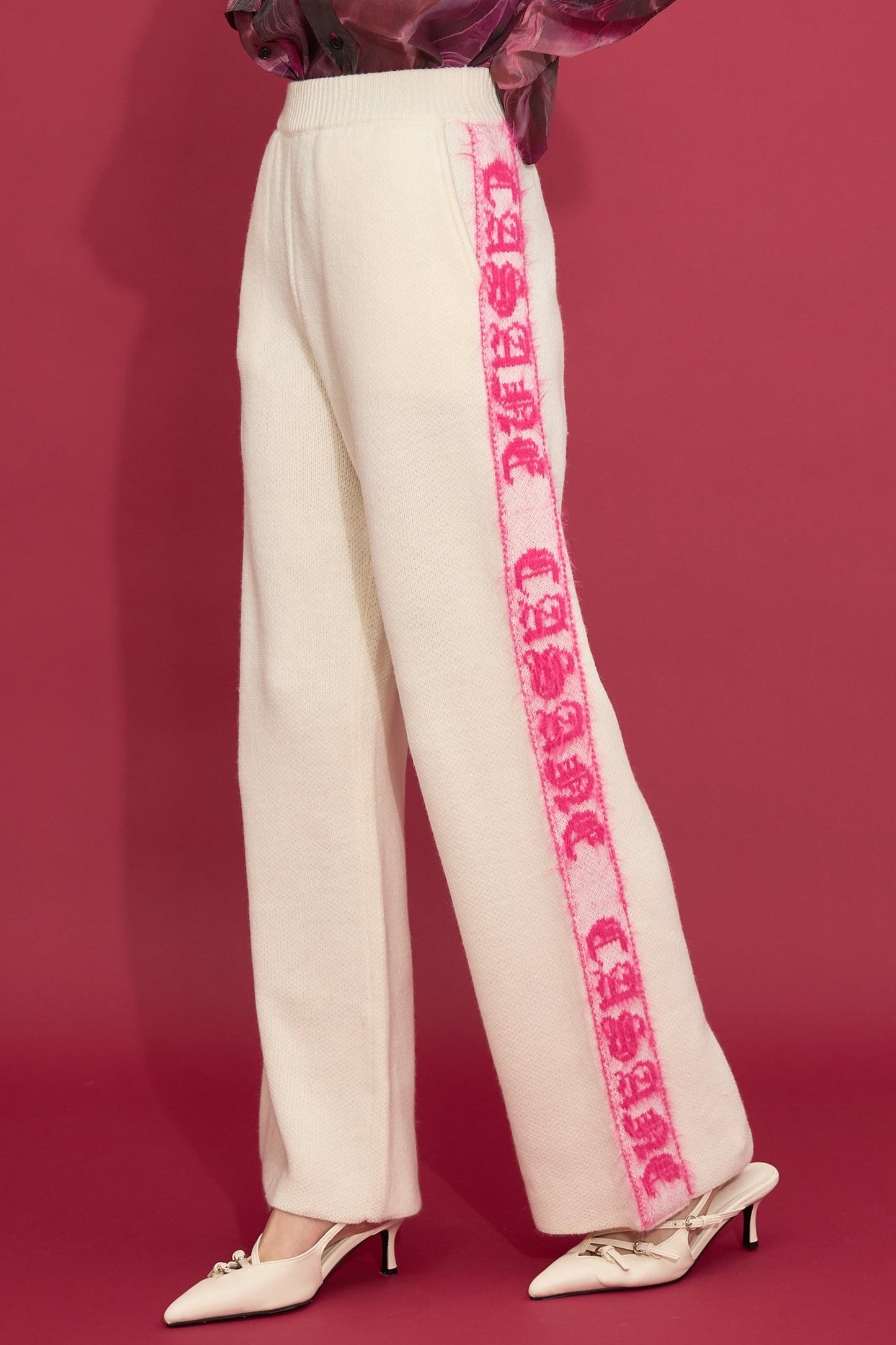 Sideline logo jacquard pants