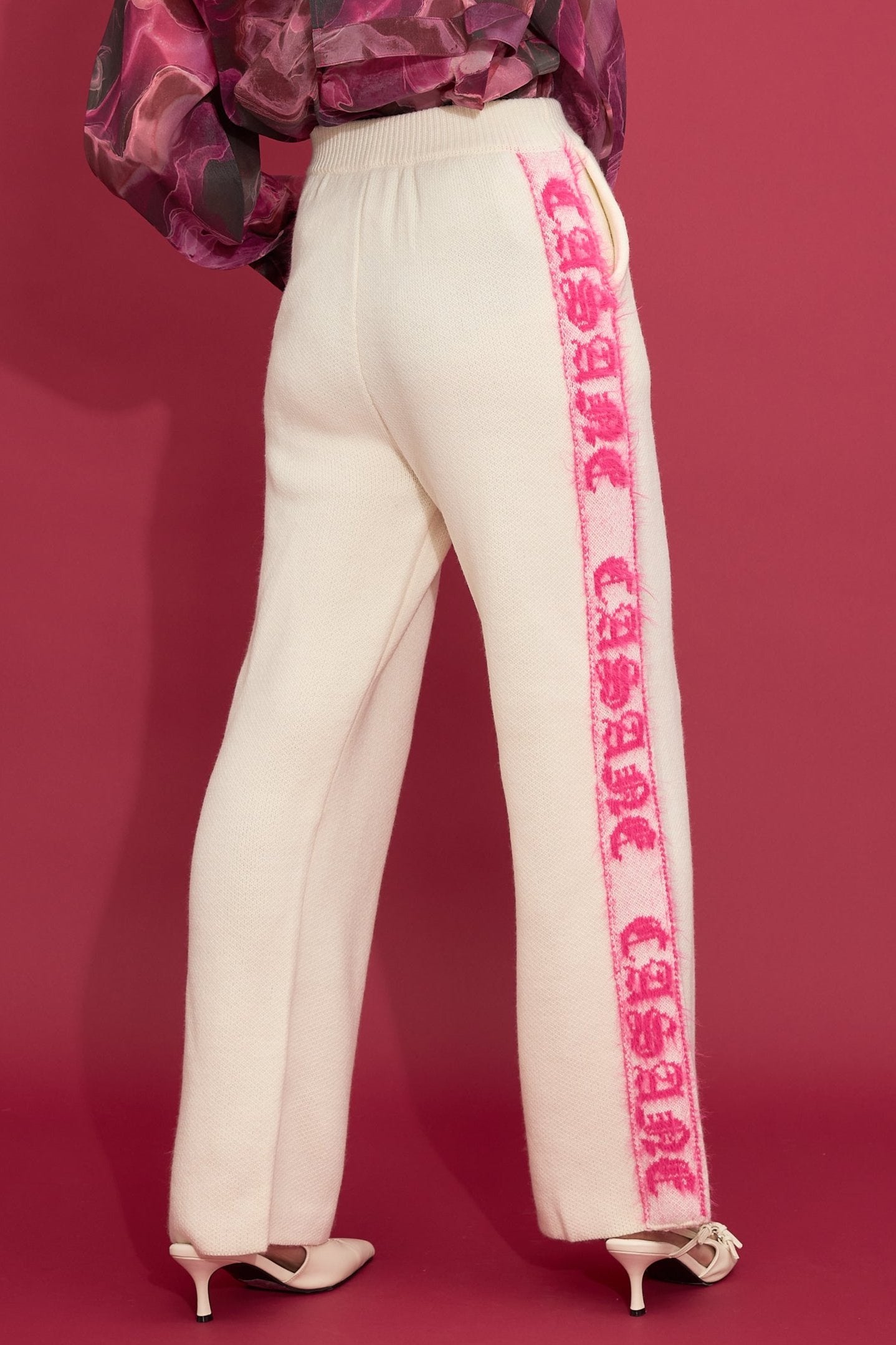 Sideline logo jacquard pants