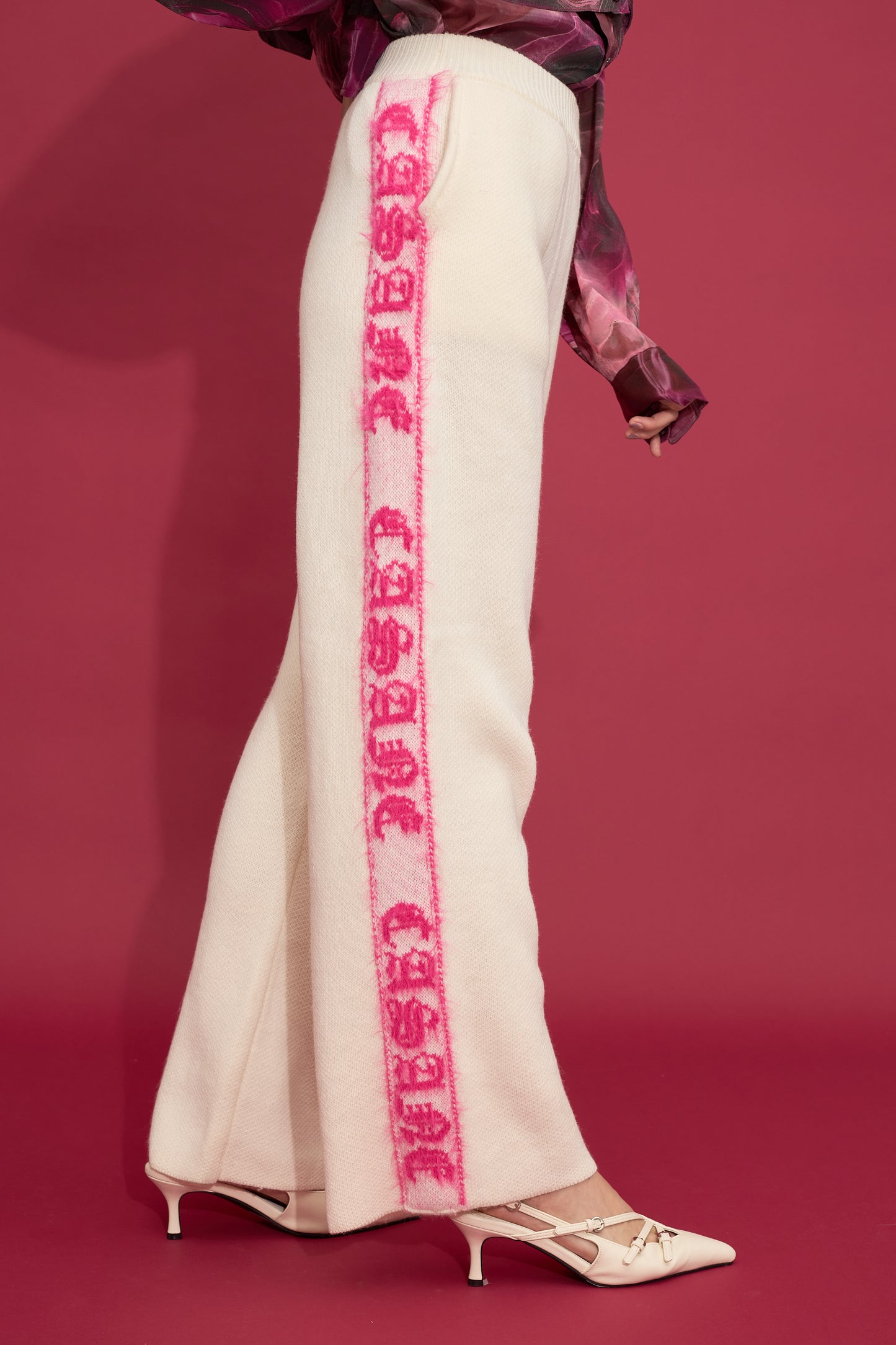 Sideline logo jacquard pants