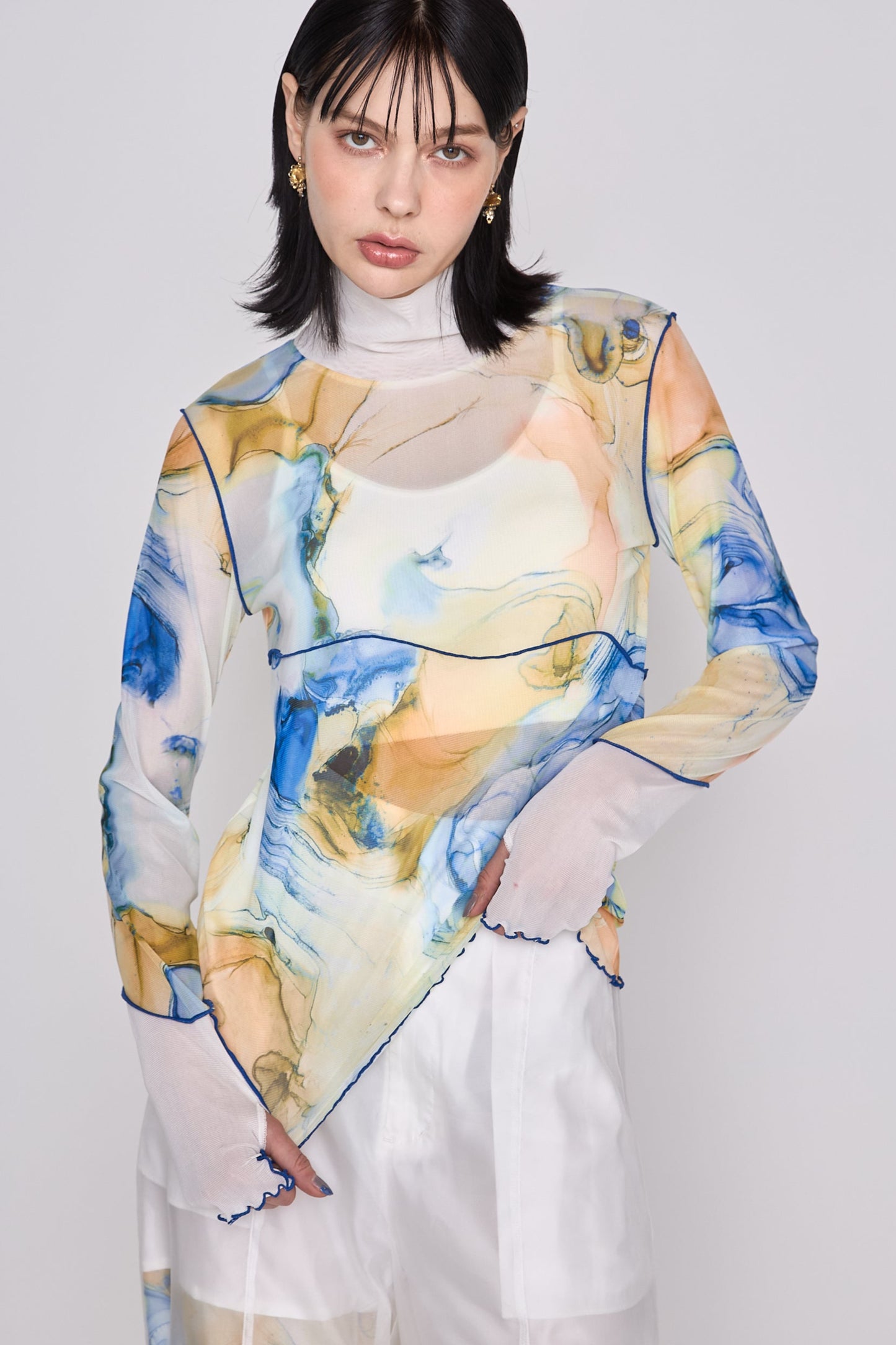 Marble paint mellow tops