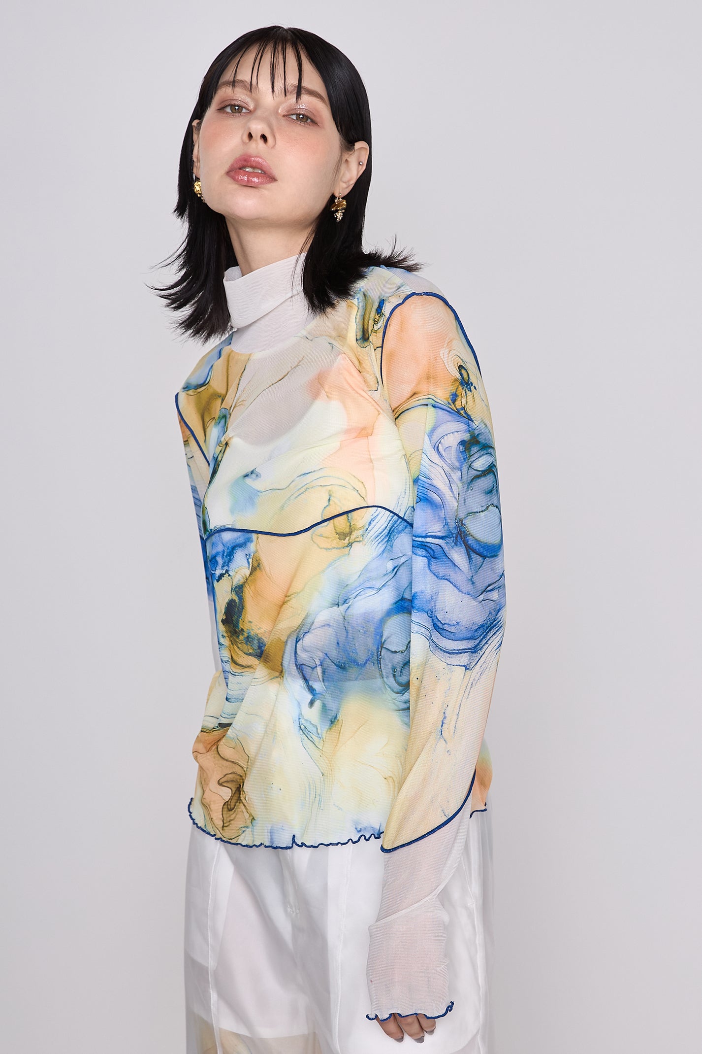Marble paint mellow tops