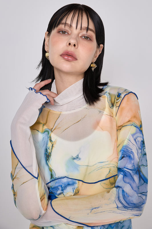 Marble paint mellow tops