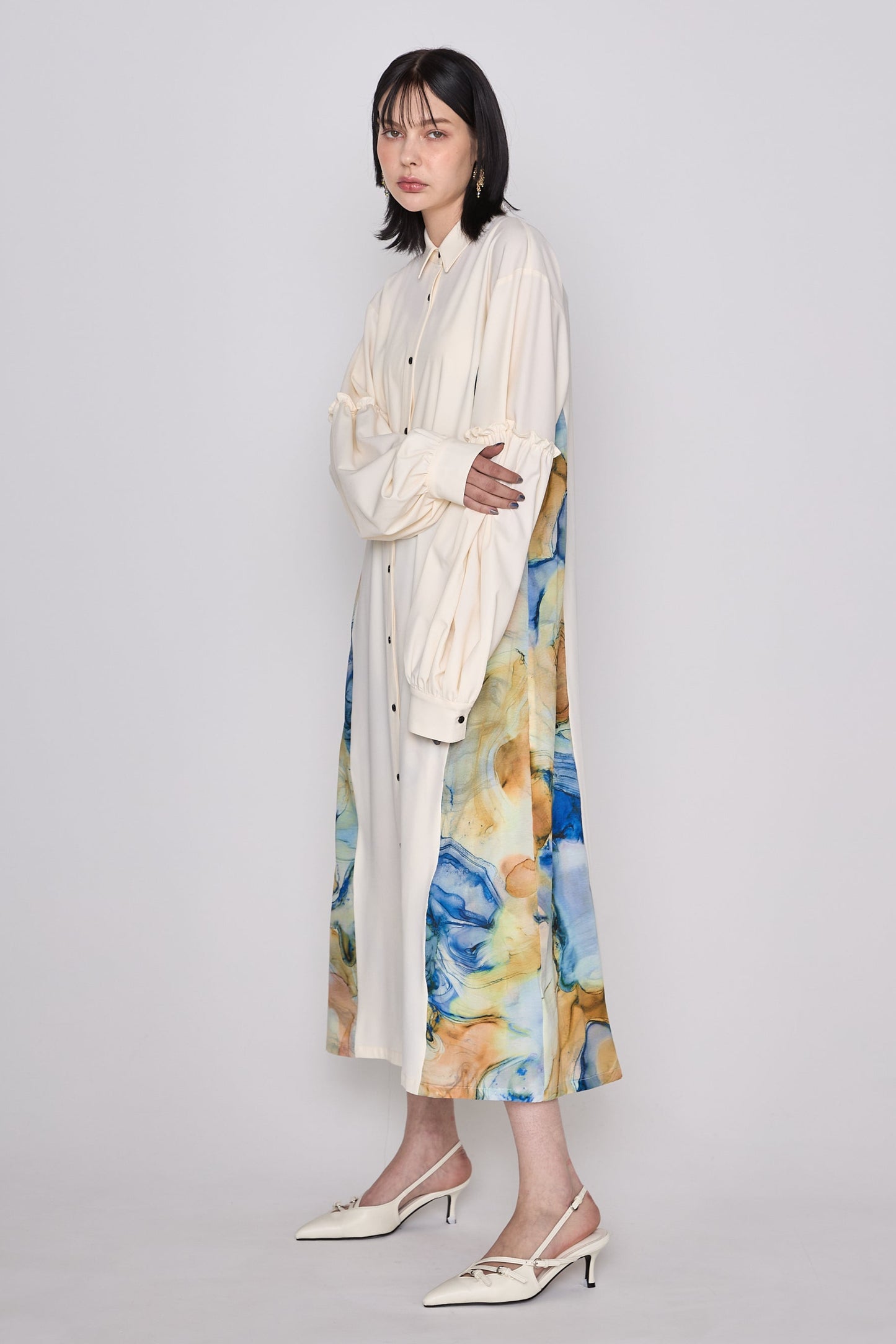 Marble paint design one piece