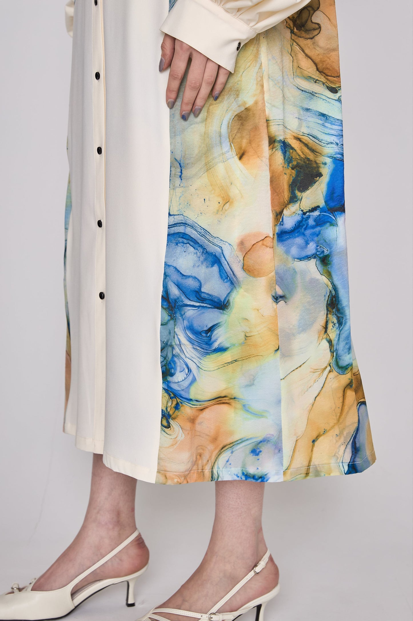 Marble paint design one piece