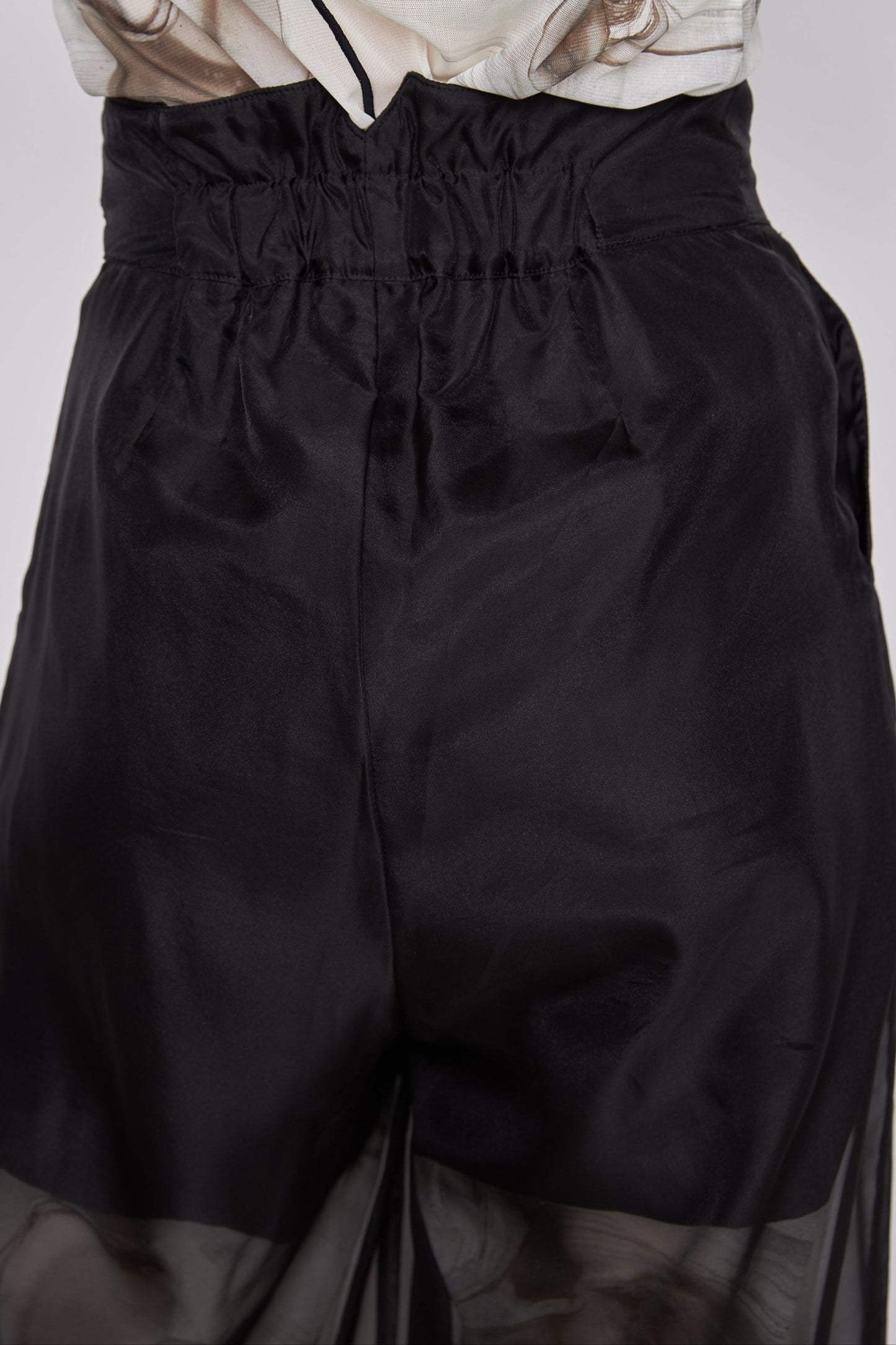 Marble paint sheer wide pants