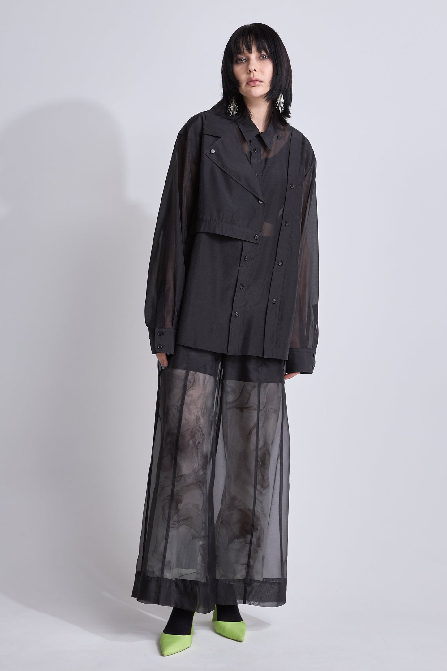 【在庫IN残2点】 Marble paint big shirt