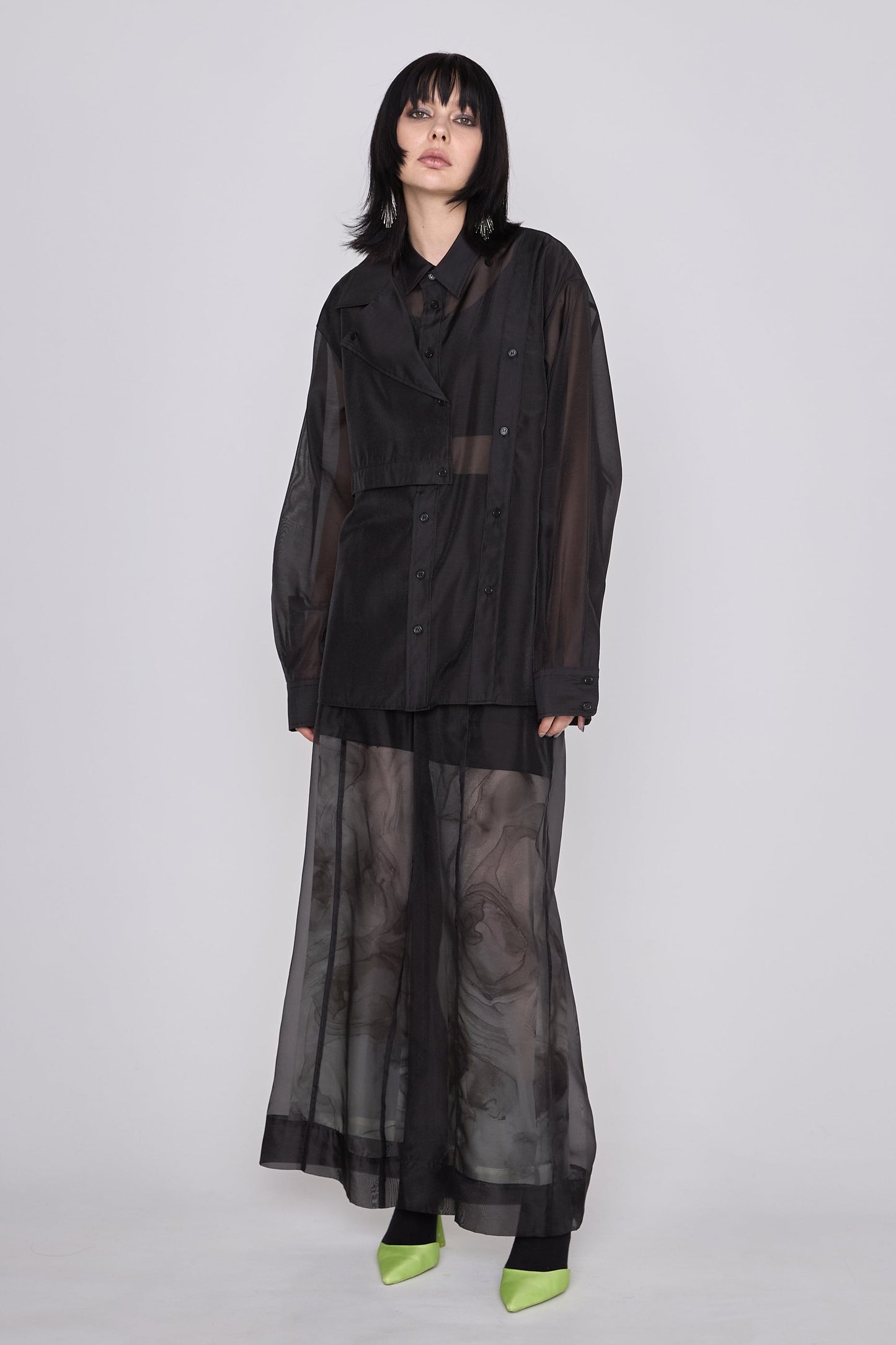 【在庫IN残2点】 Marble paint big shirt
