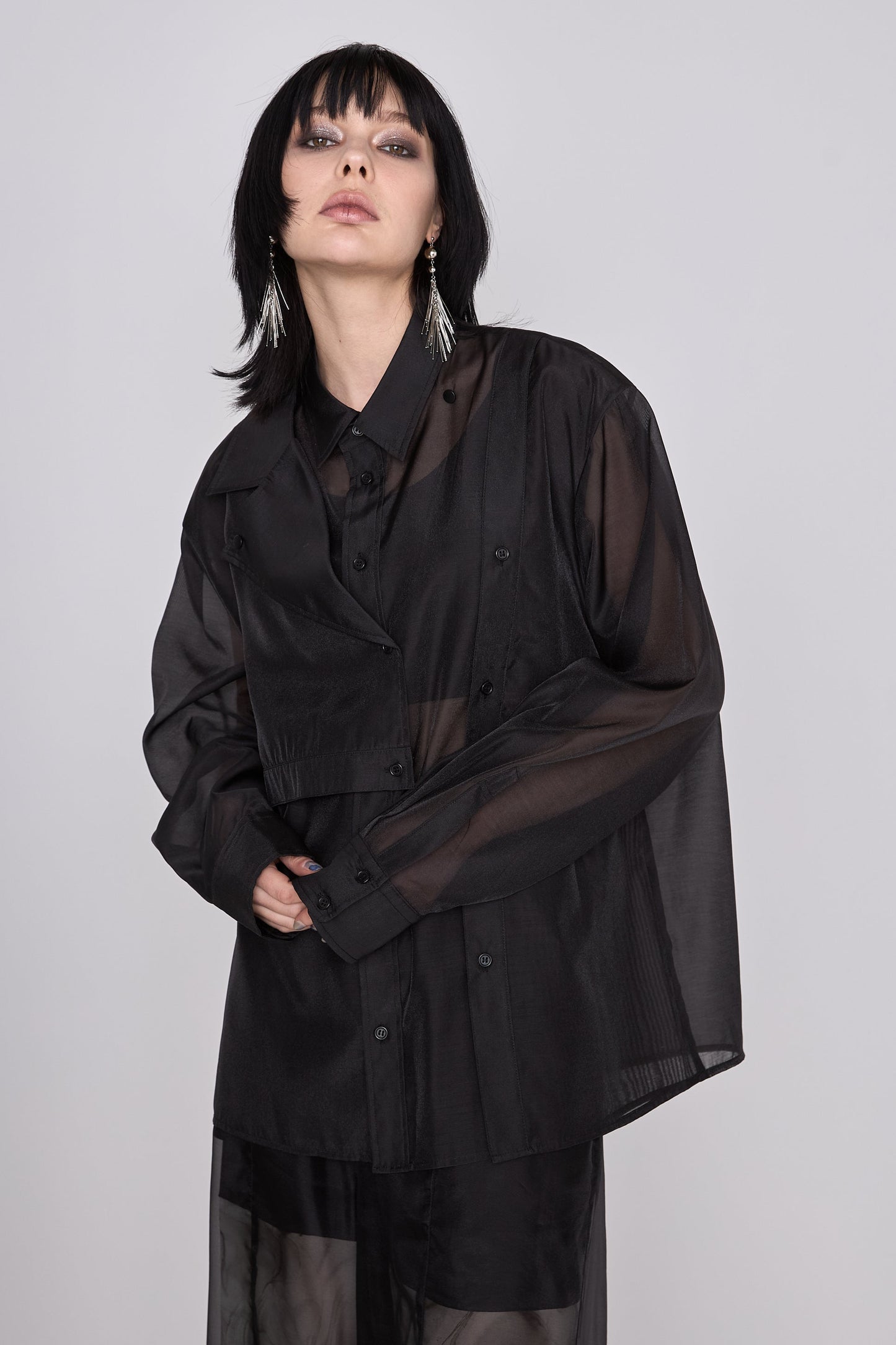 【在庫IN残2点】 Marble paint big shirt