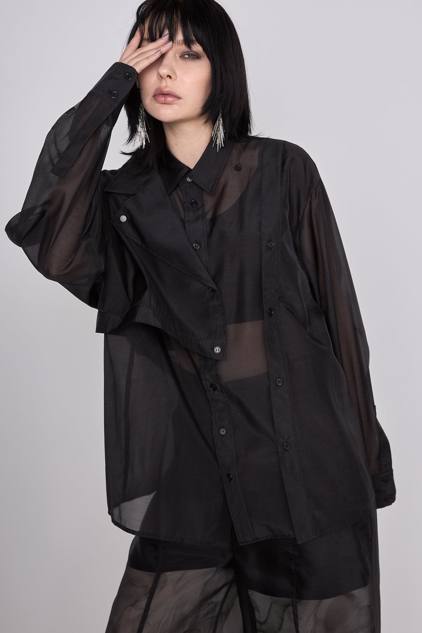 【在庫IN残2点】 Marble paint big shirt