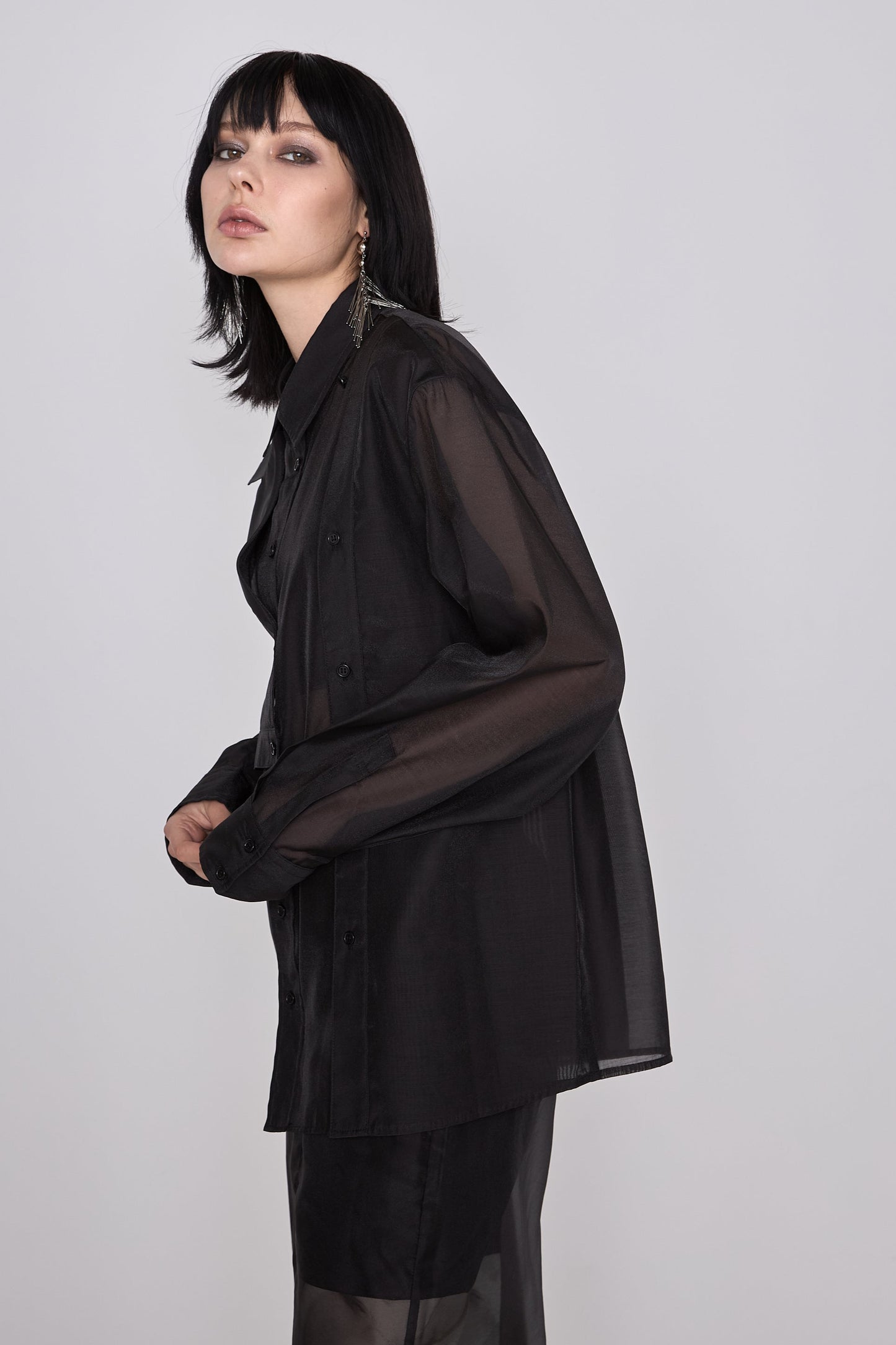 【在庫IN残2点】 Marble paint big shirt