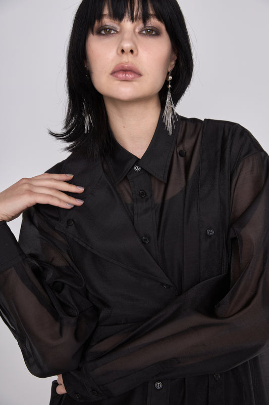 Marble paint big shirt