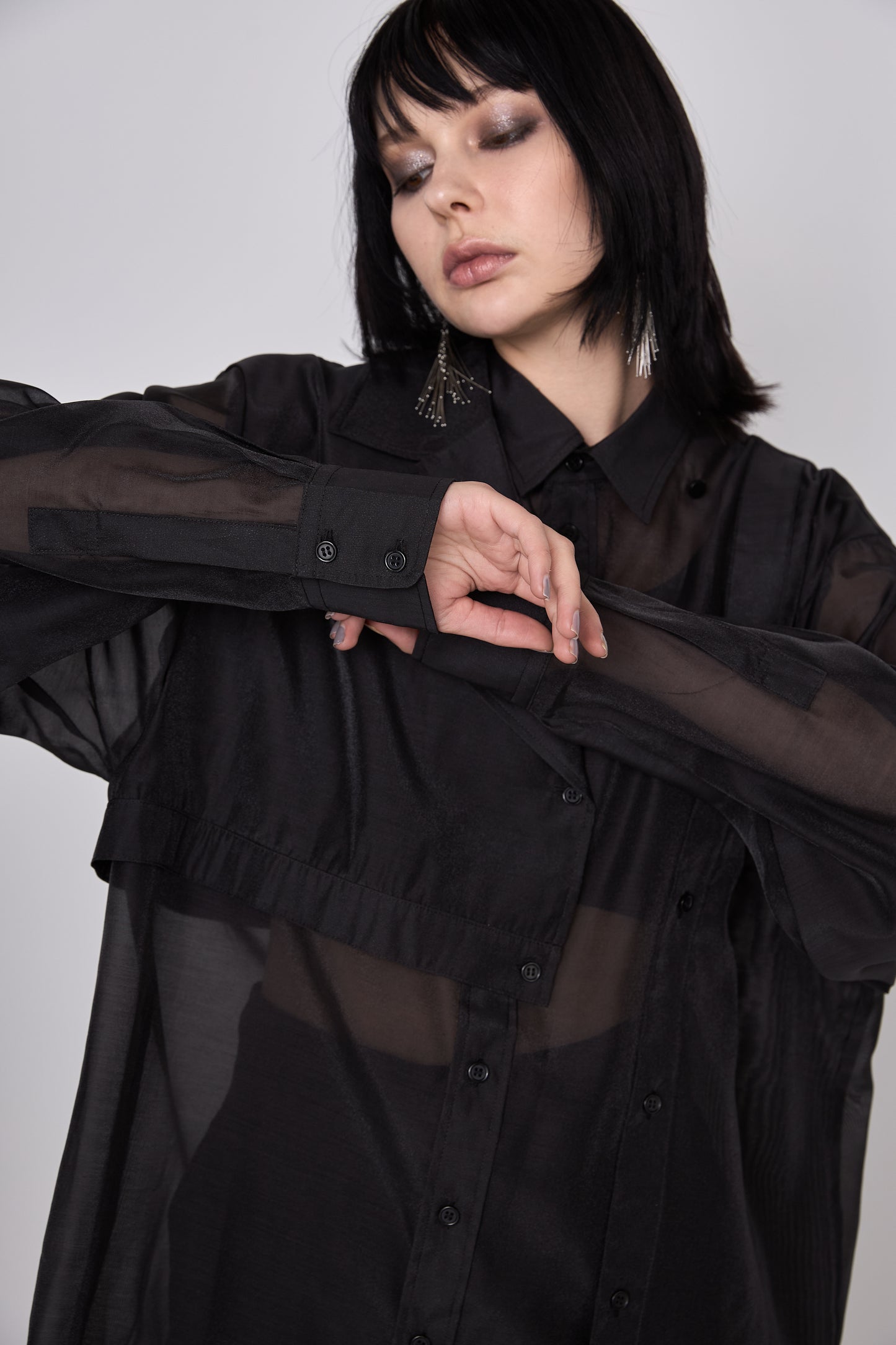 【在庫IN残2点】 Marble paint big shirt