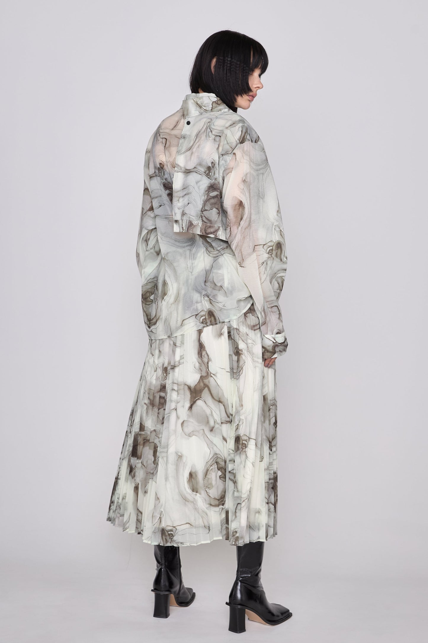 Marble paint big shirt
