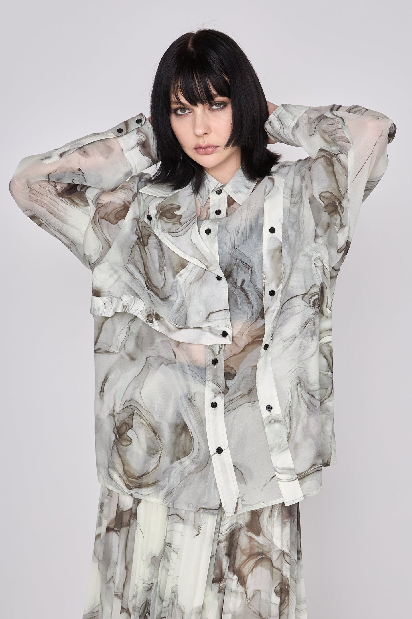 Marble paint big shirt