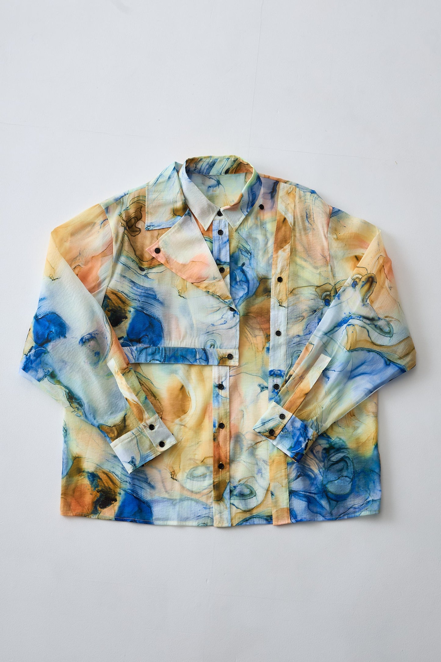 【在庫IN残2点】 Marble paint big shirt