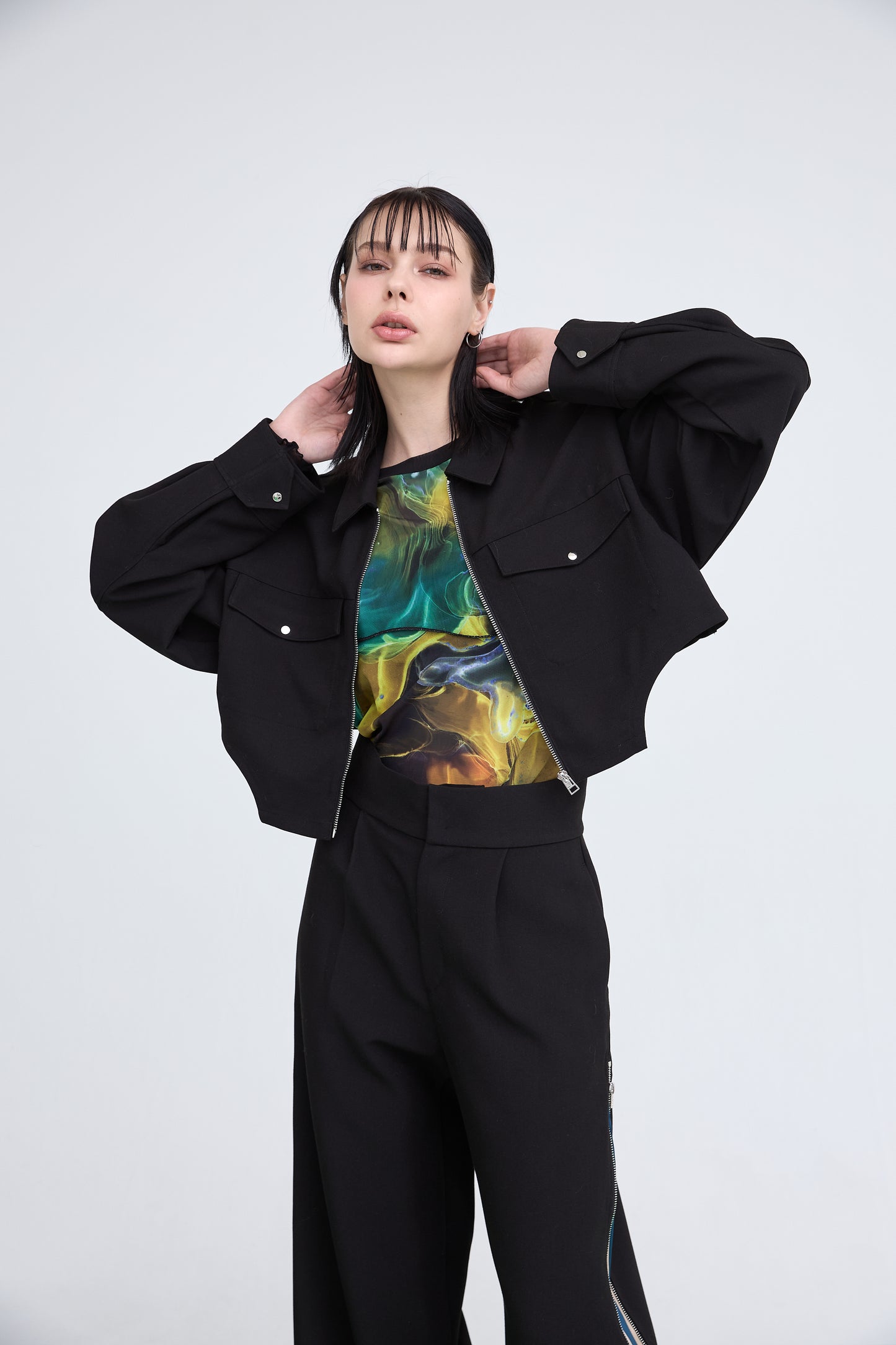 B'2nd別注 Marble Paint Mellow Crew Tops