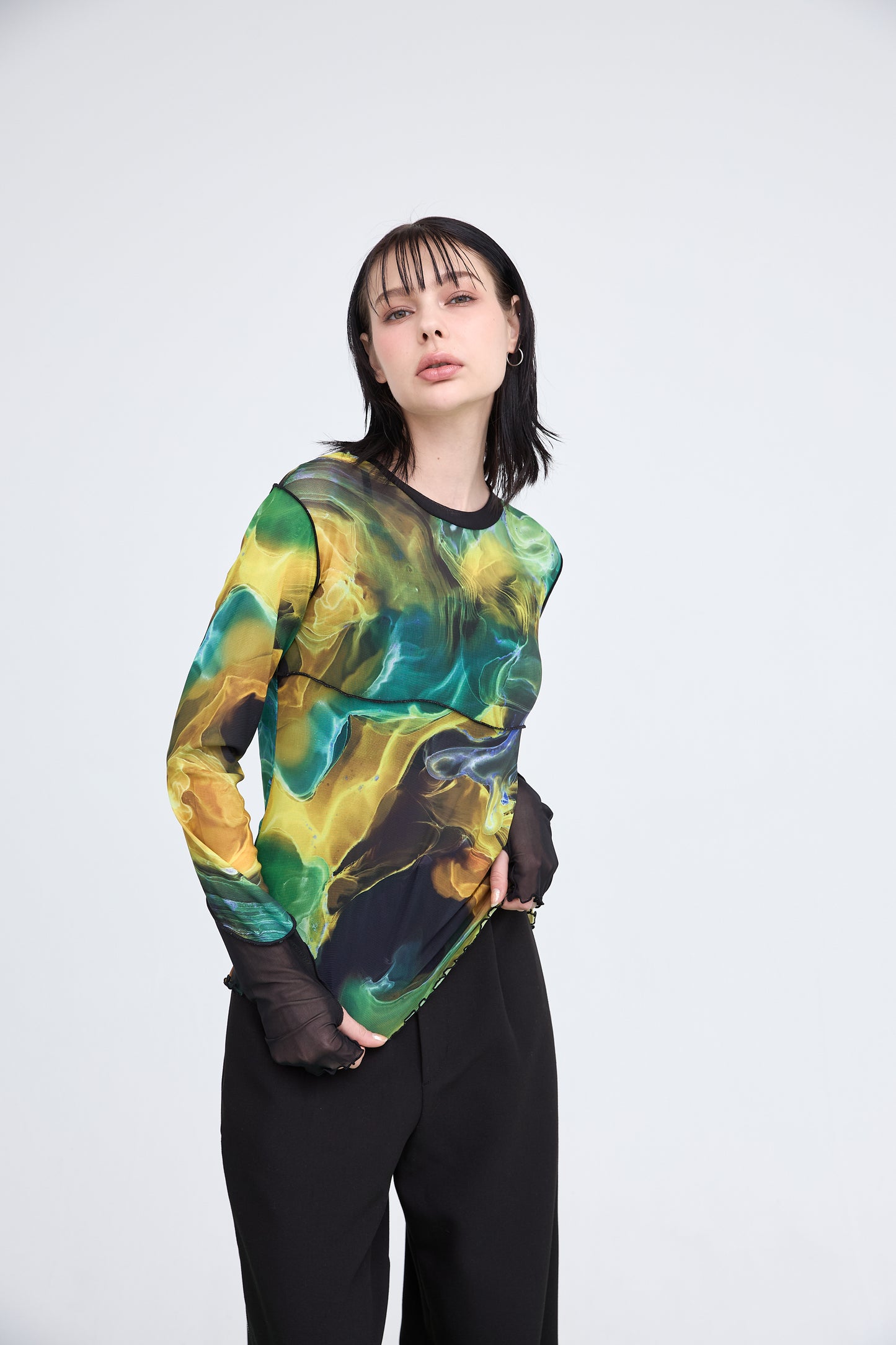 B'2nd別注 Marble Paint Mellow Crew Tops