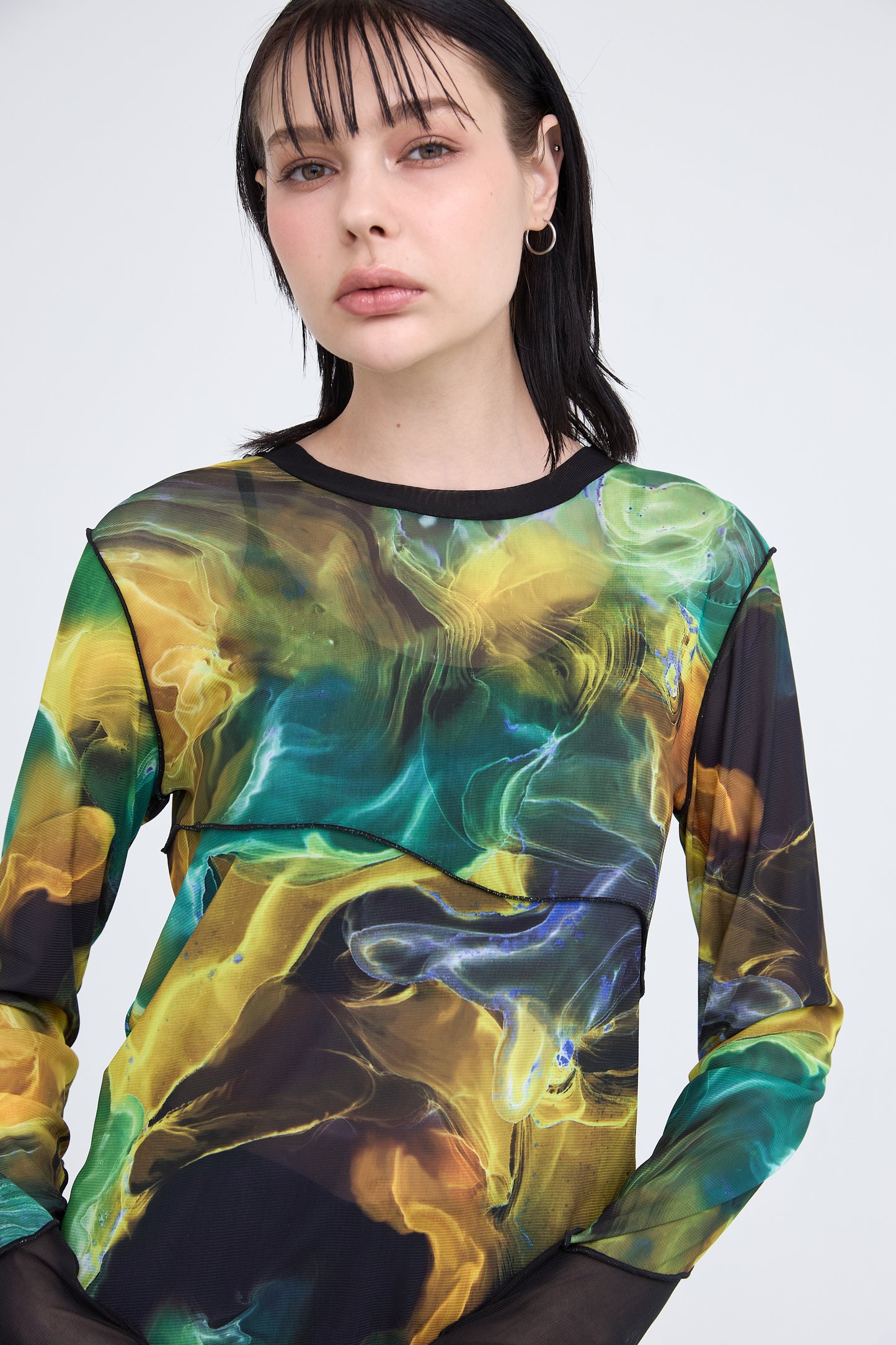 B'2nd別注 Marble Paint Mellow Crew Tops