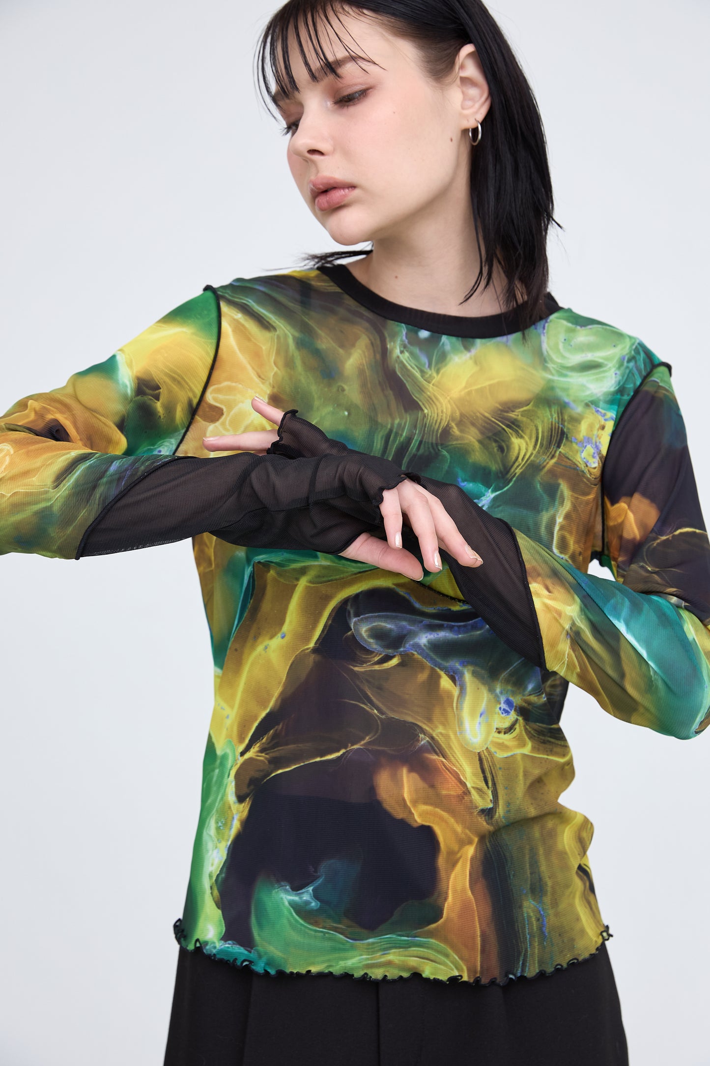 B'2nd別注 Marble Paint Mellow Crew Tops