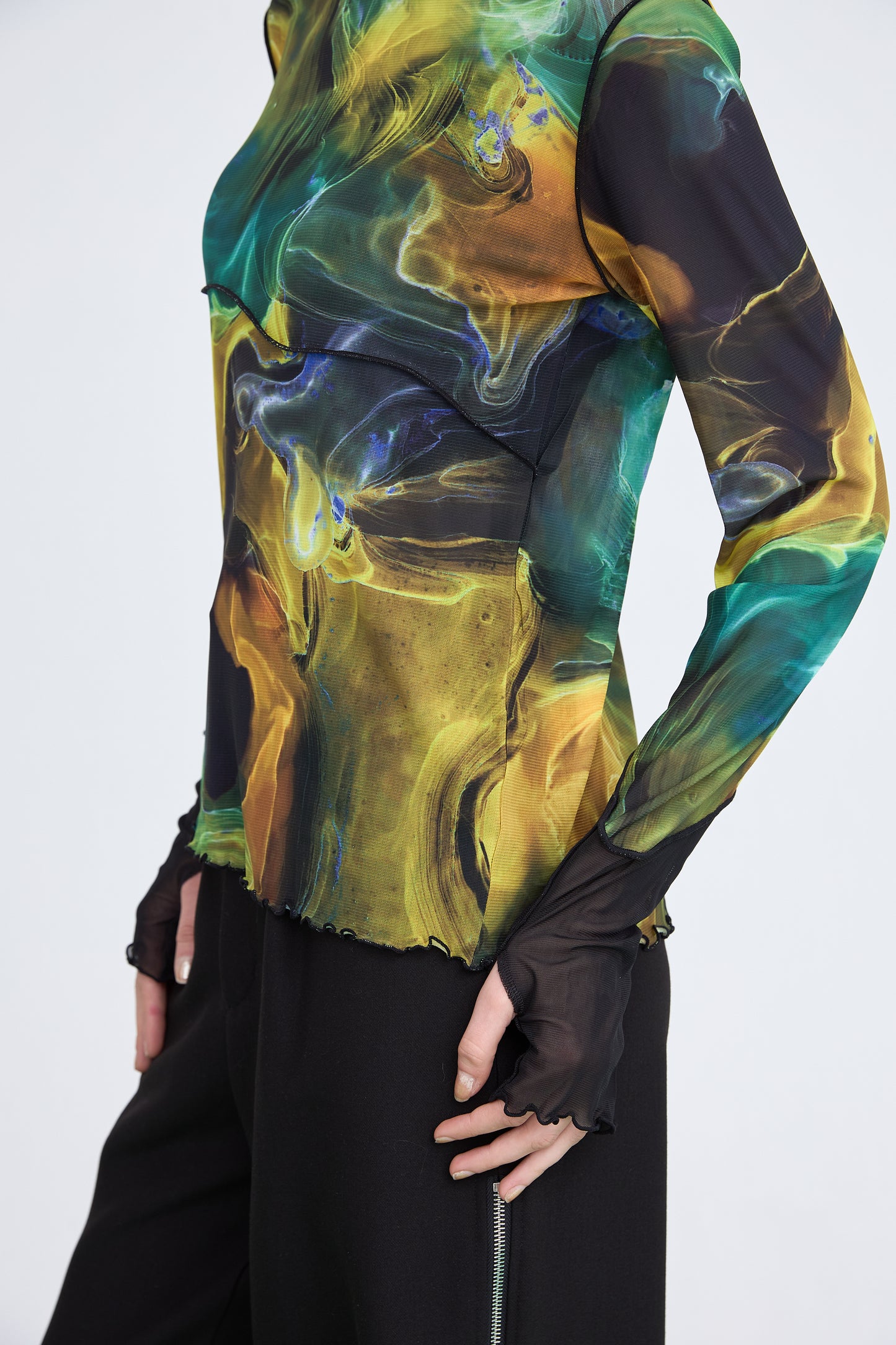 B'2nd別注 Marble Paint Mellow Crew Tops