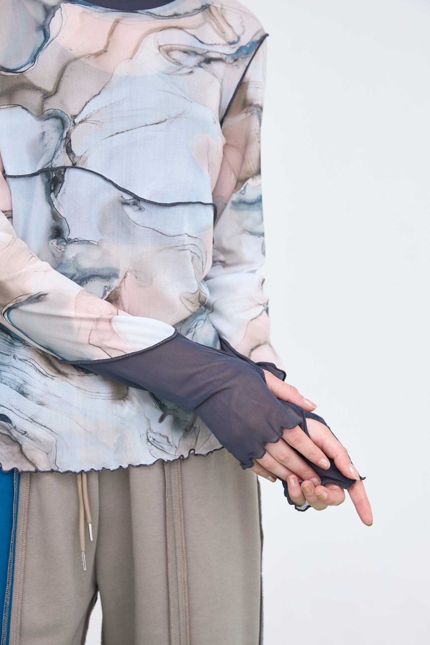 B'2nd別注 Marble Paint Mellow Crew Tops