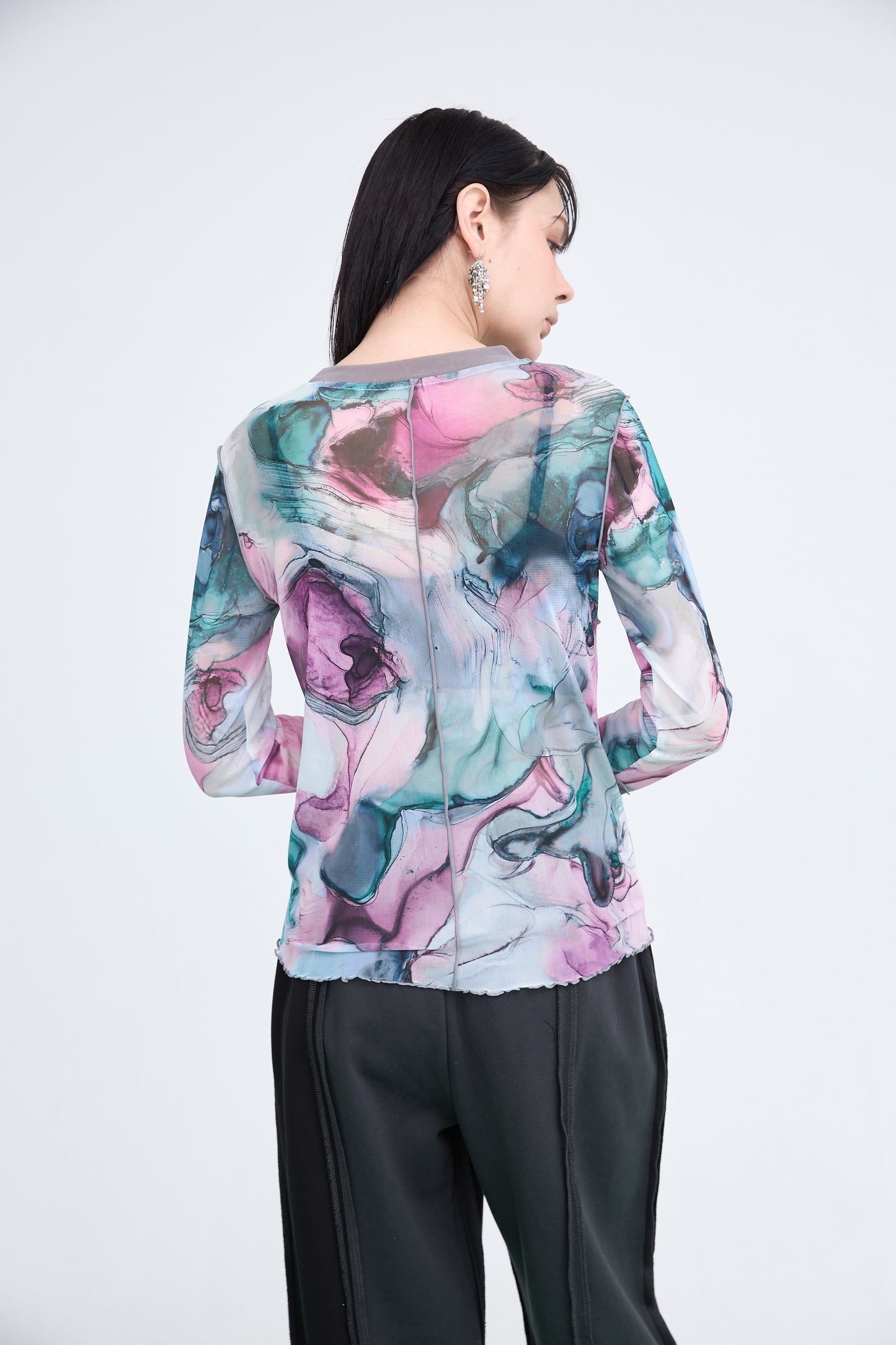 B'2nd別注 Marble Paint Mellow Crew Tops