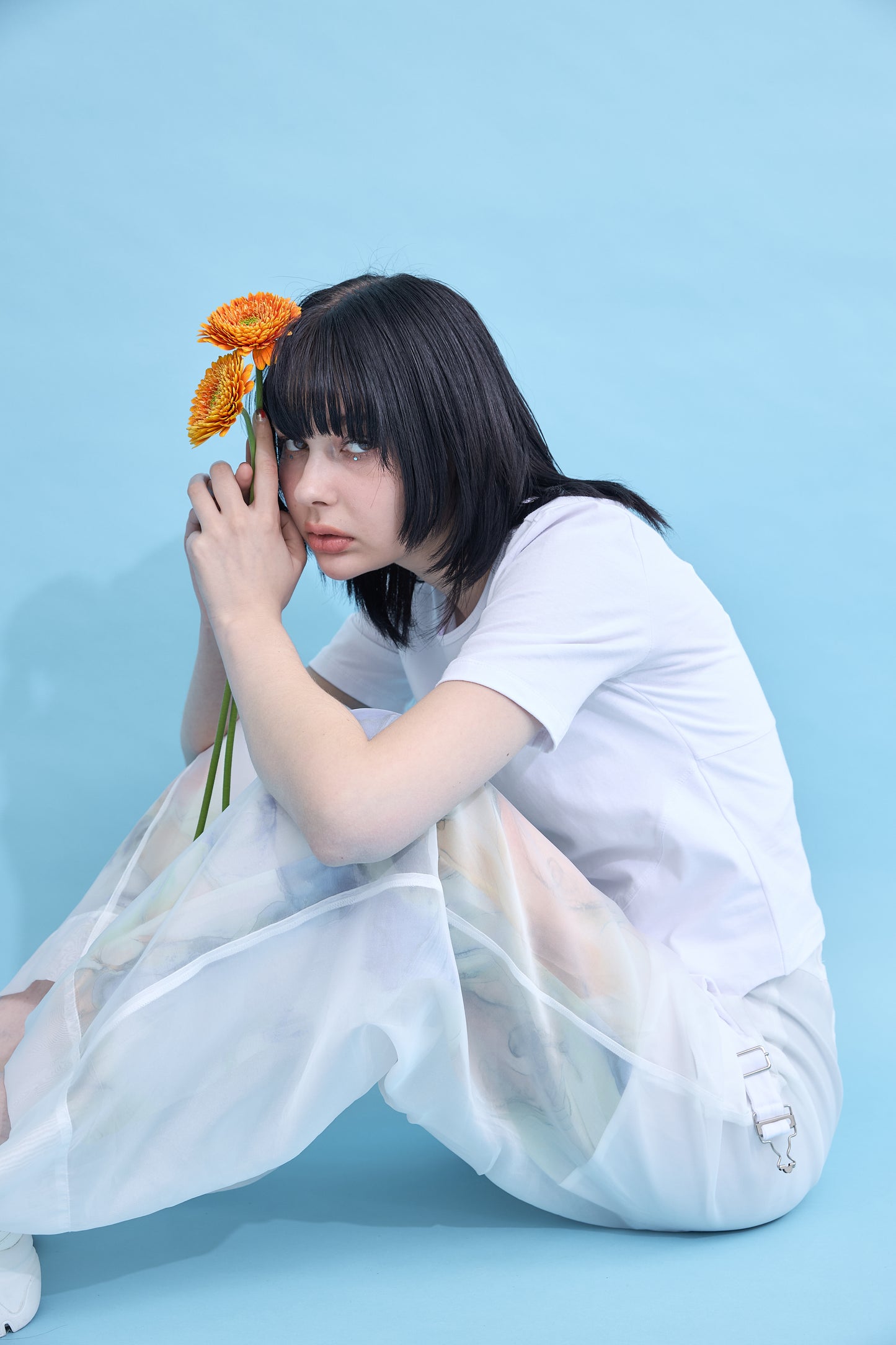 【OUTLET】Irregular hem logo T-shirt