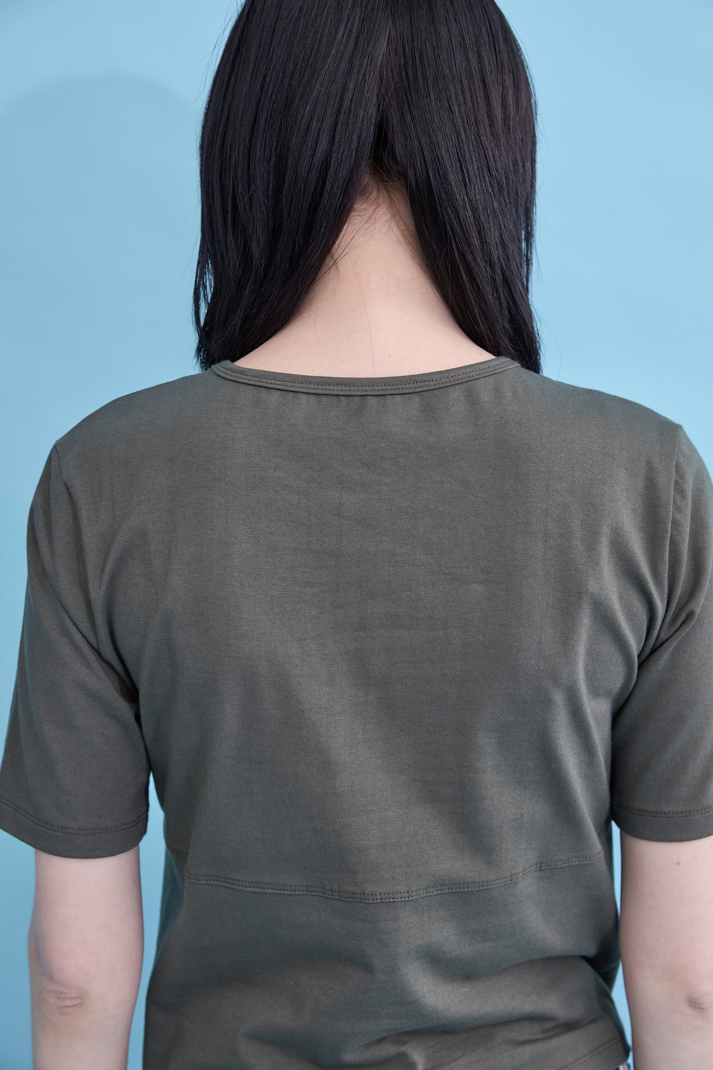 Irregular hem logo T-shirt