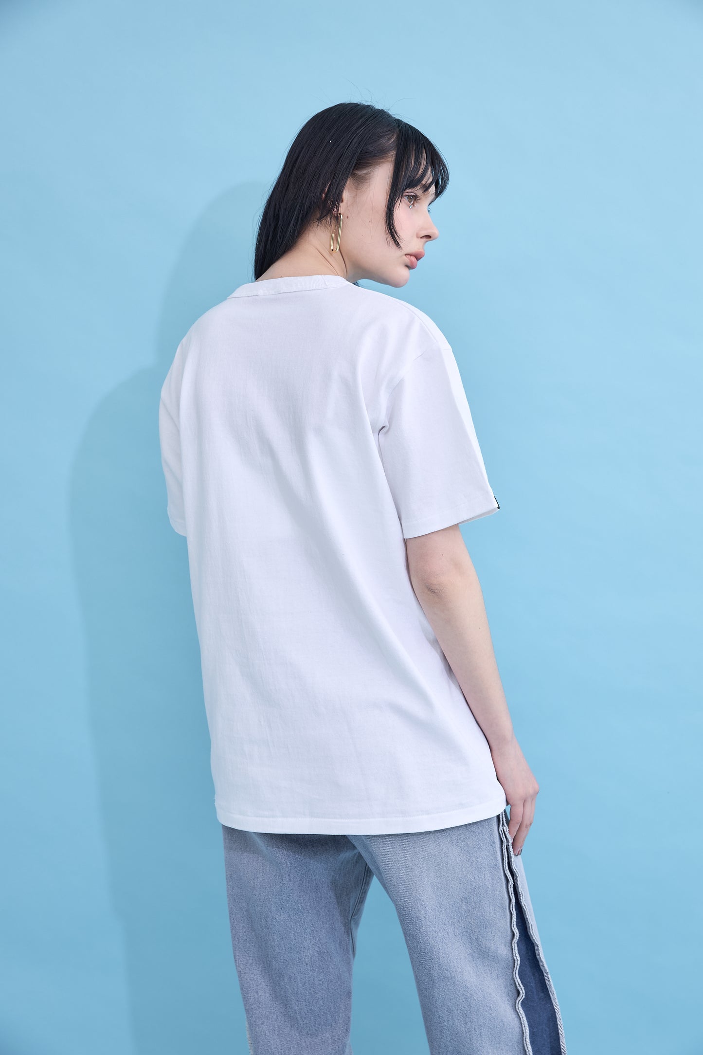 W name pocket over T-shirt