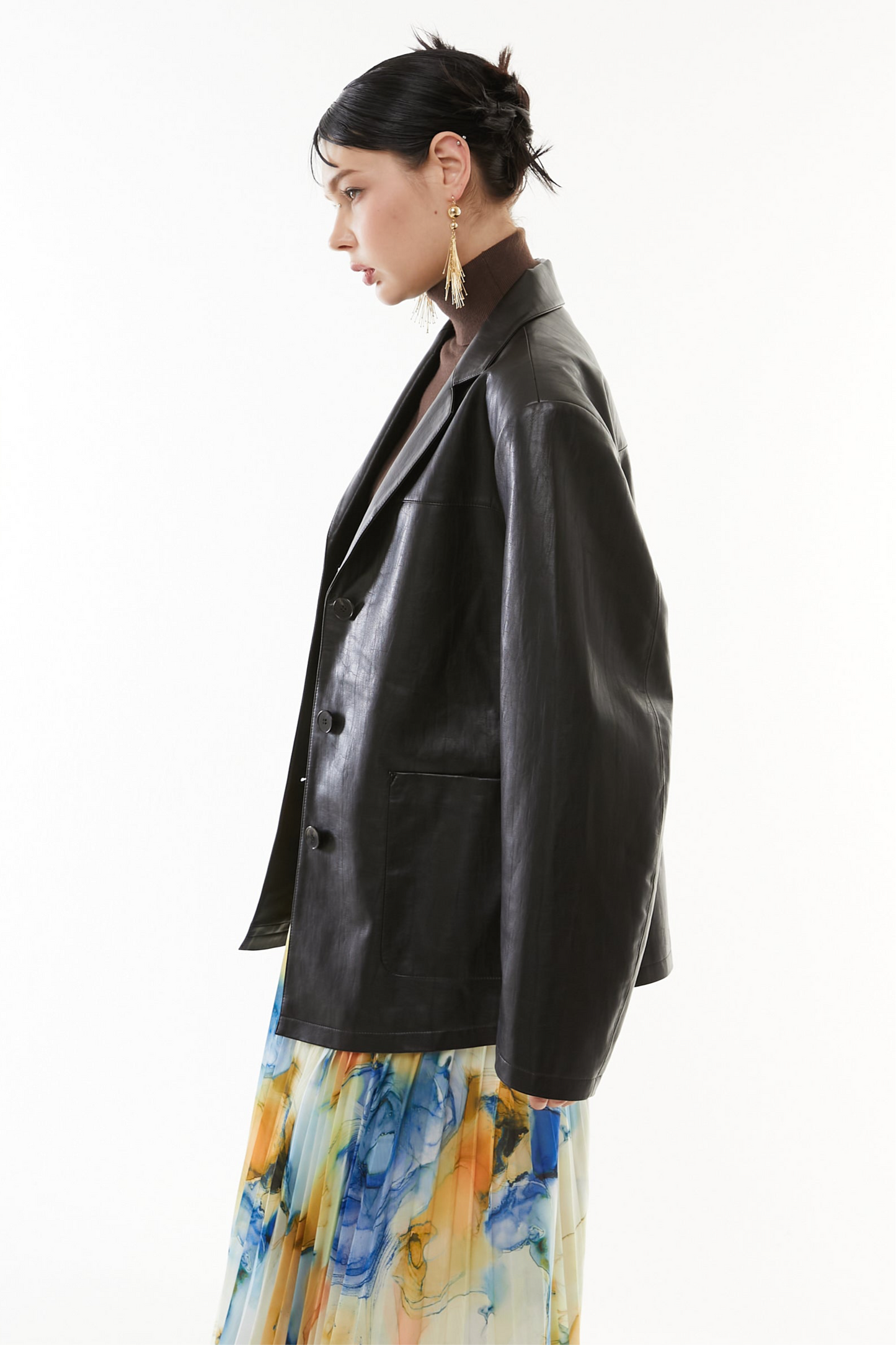 【10月】Soft faux leather jacket