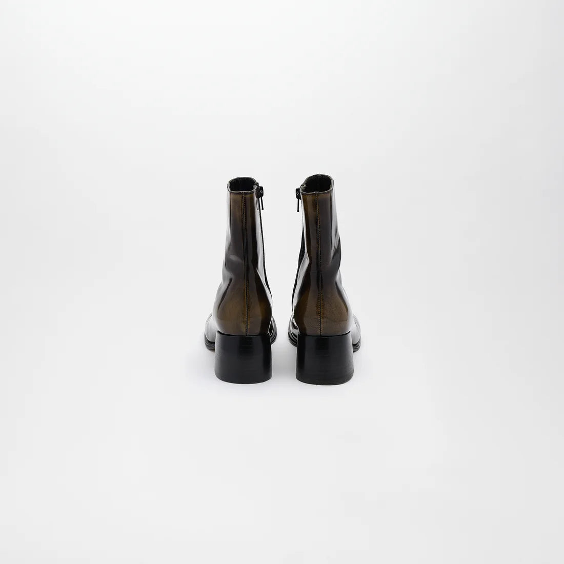 ADELA LETHER BOOTS【Gloss Brown】