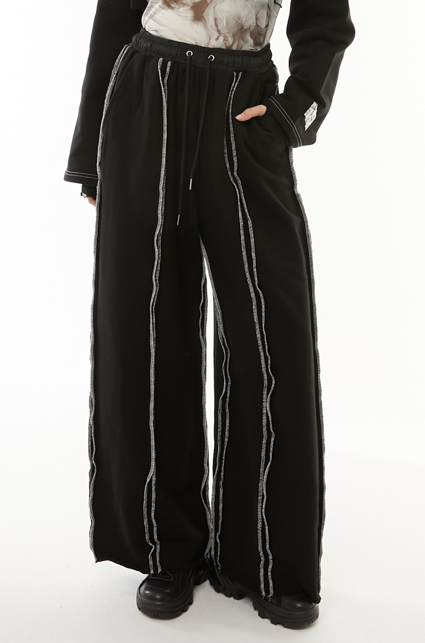 Heavyweight color stitch pants